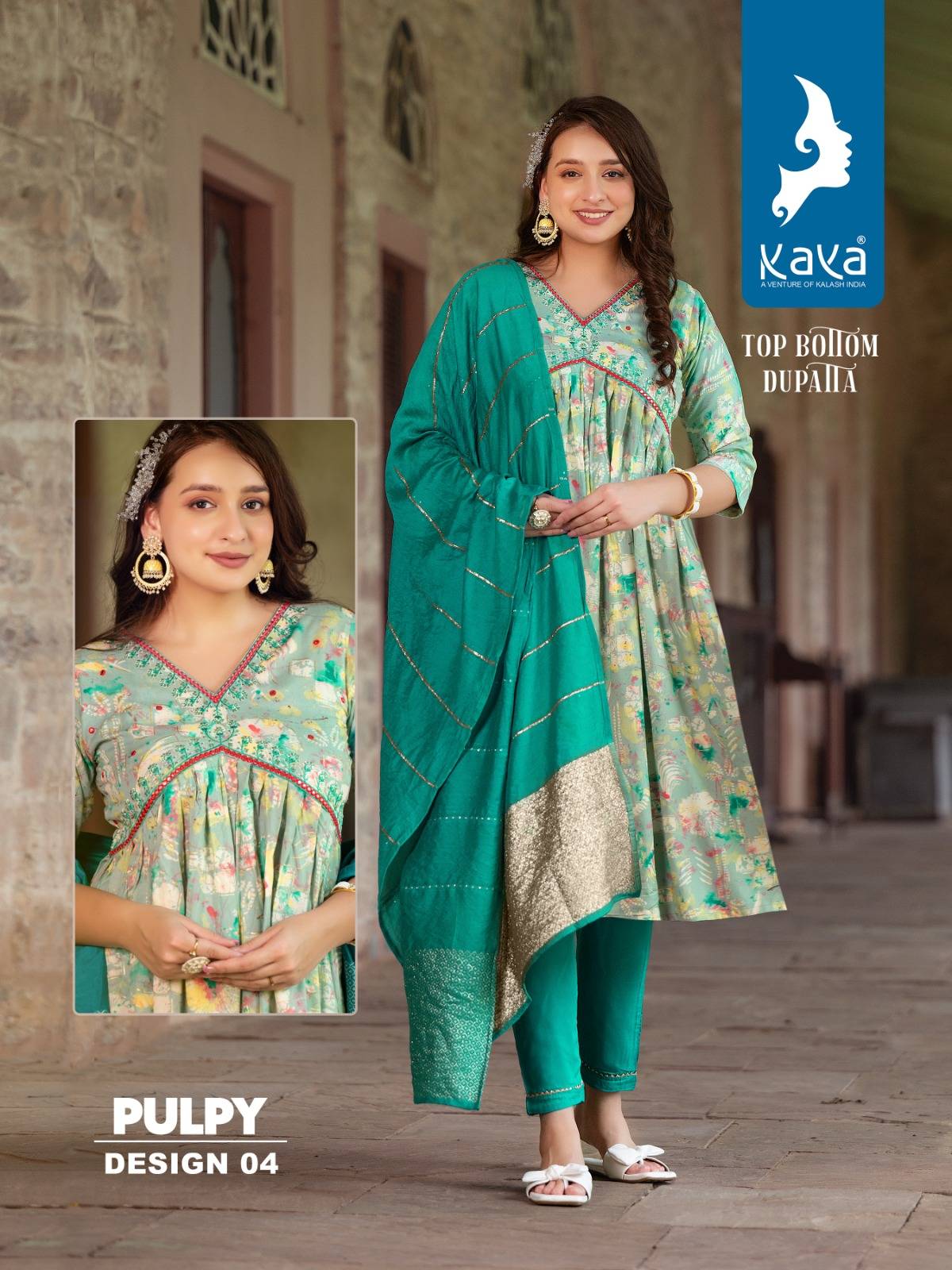 Pulpy By Kaya 01 To 06 Series Beautiful Suits Colorful Stylish Fancy Casual Wear & Ethnic Wear Heavy Rayon Foil Dresses At Wholesale Price