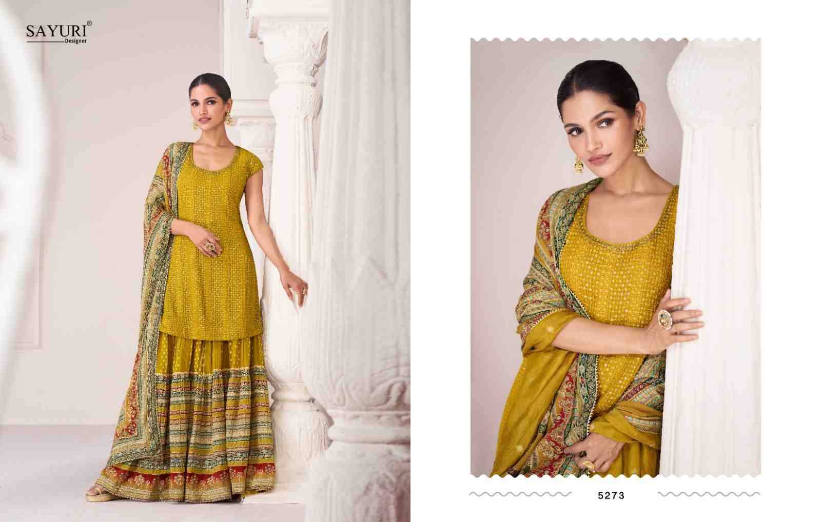 Sharara By Sayuri 5273 To 5274 Series Beautiful Stylish Sharara Suits Fancy Colorful Casual Wear & Ethnic Wear & Ready To Wear Premium Silk Dresses At Wholesale Price