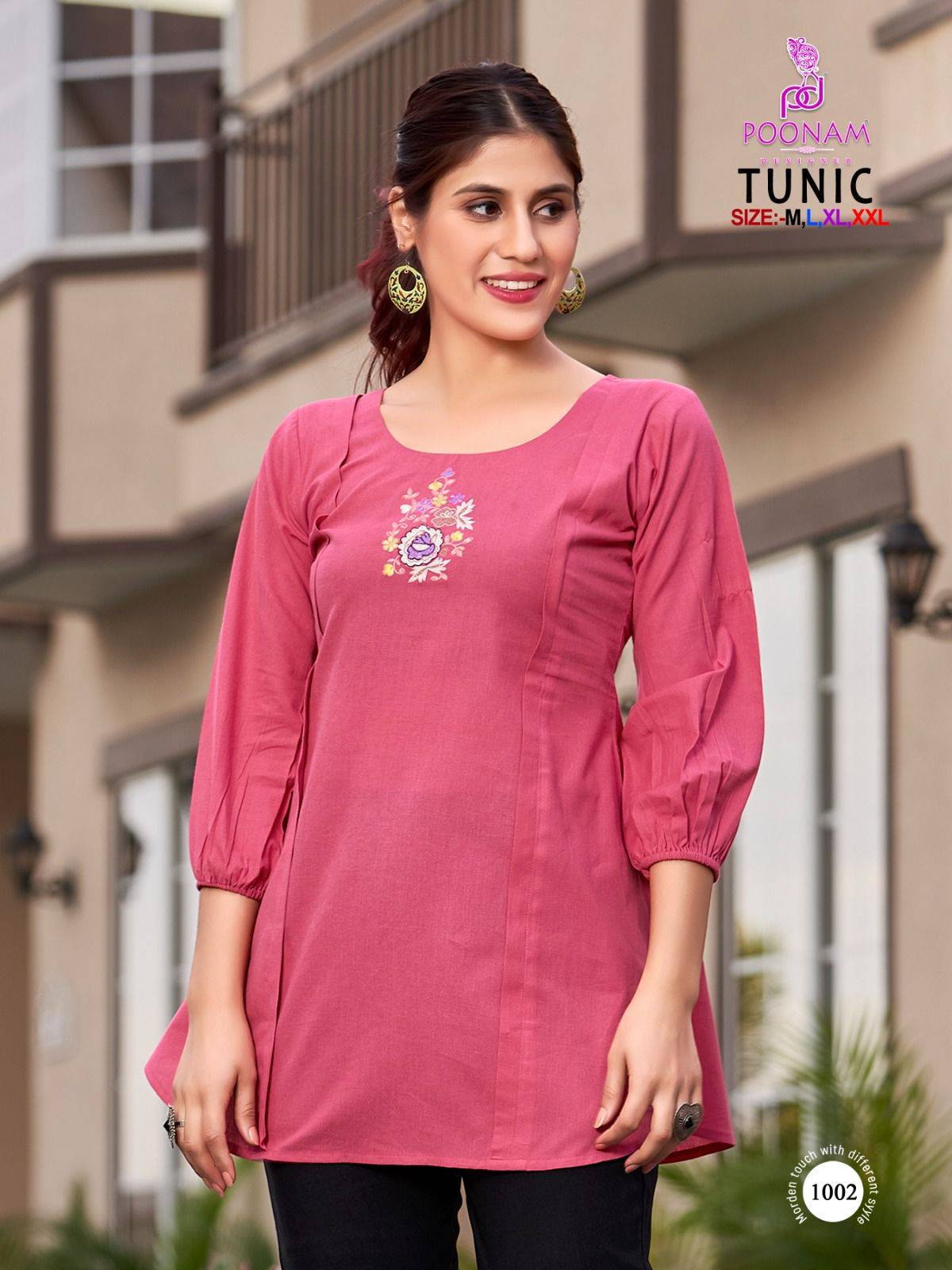 Tunic By Poonam Designer 1001 To 1006 Series Designer Stylish Fancy Colorful Beautiful Party Wear & Ethnic Wear Collection Pure Cotton Print Tops At Wholesale Price