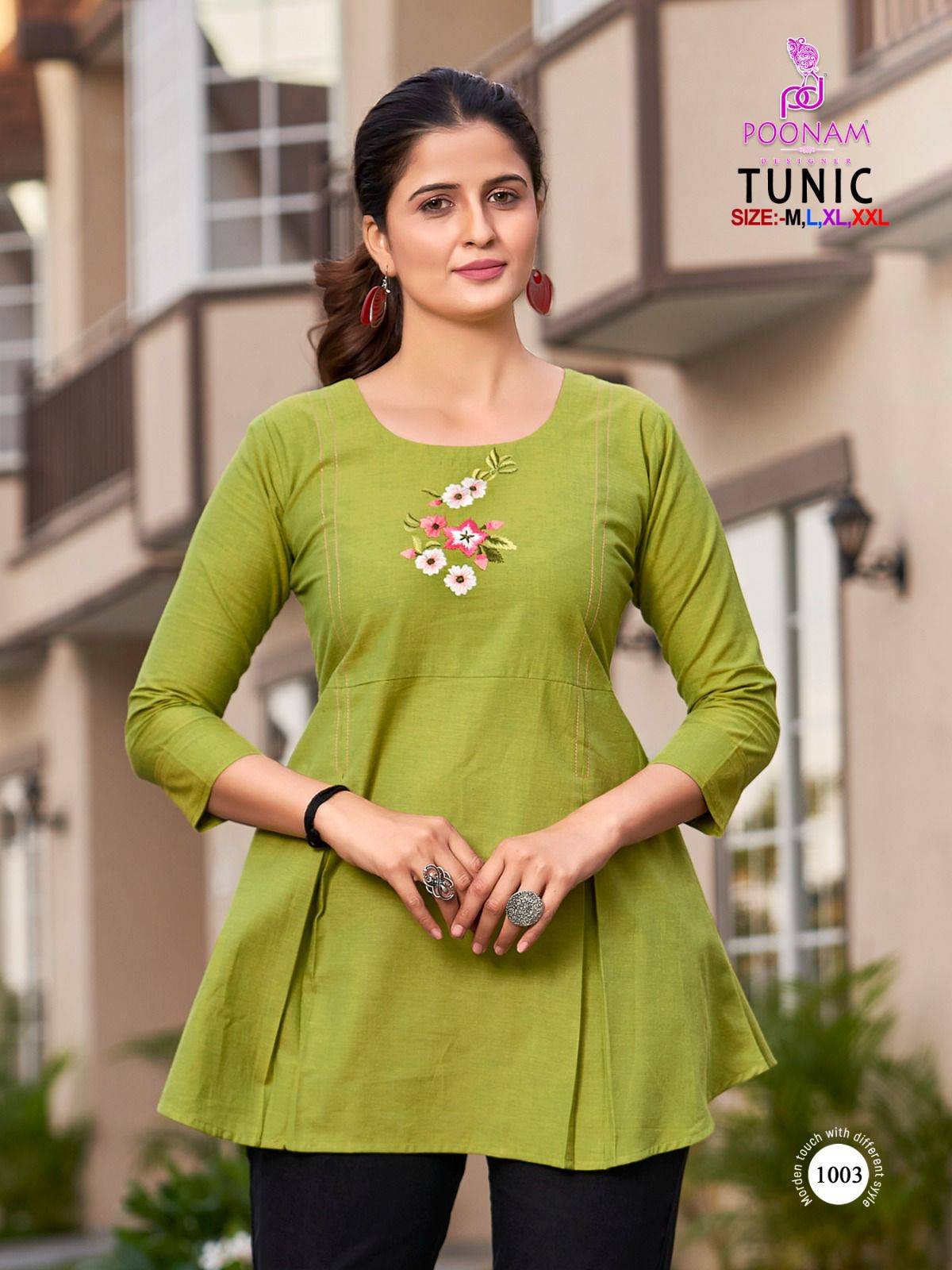 Tunic By Poonam Designer 1001 To 1006 Series Designer Stylish Fancy Colorful Beautiful Party Wear & Ethnic Wear Collection Pure Cotton Print Tops At Wholesale Price