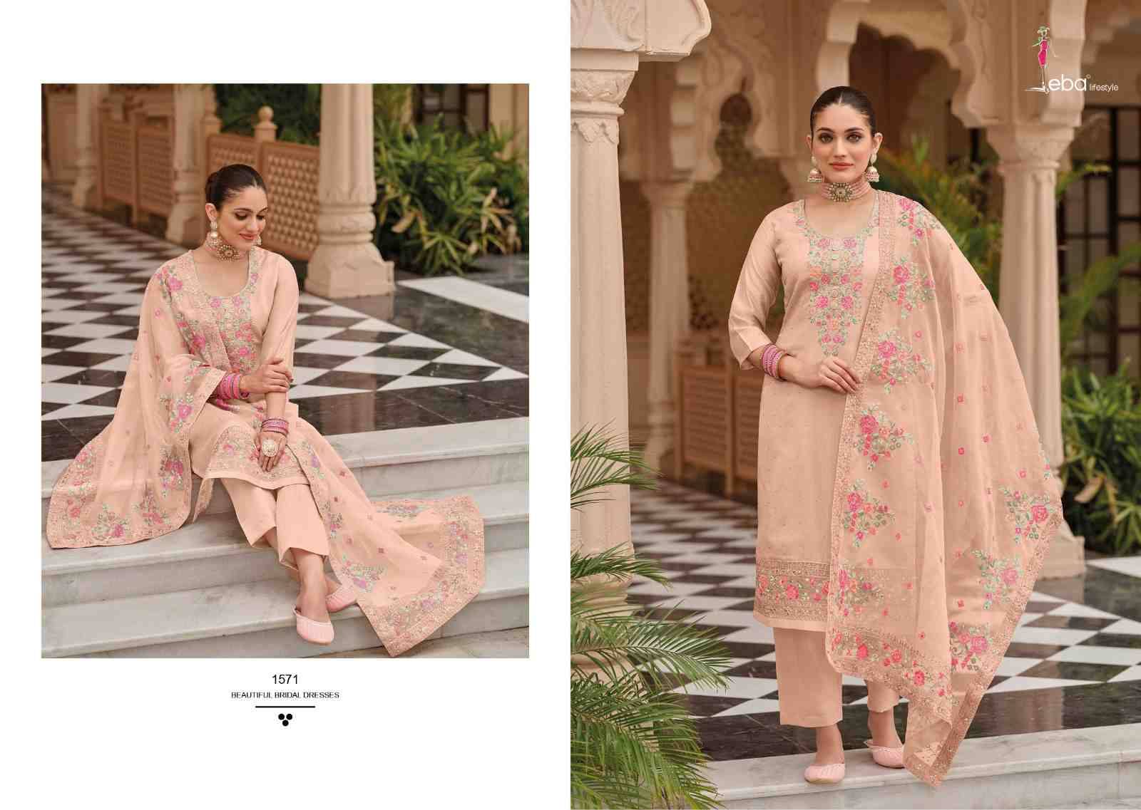Nayra Vol-7 By Eba Lifestyle 1571 To 1574 Series Festive Suits Beautiful Fancy Colorful Stylish Party Wear & Occasional Wear Viscose Silk With Embroidery Dresses At Wholesale Price