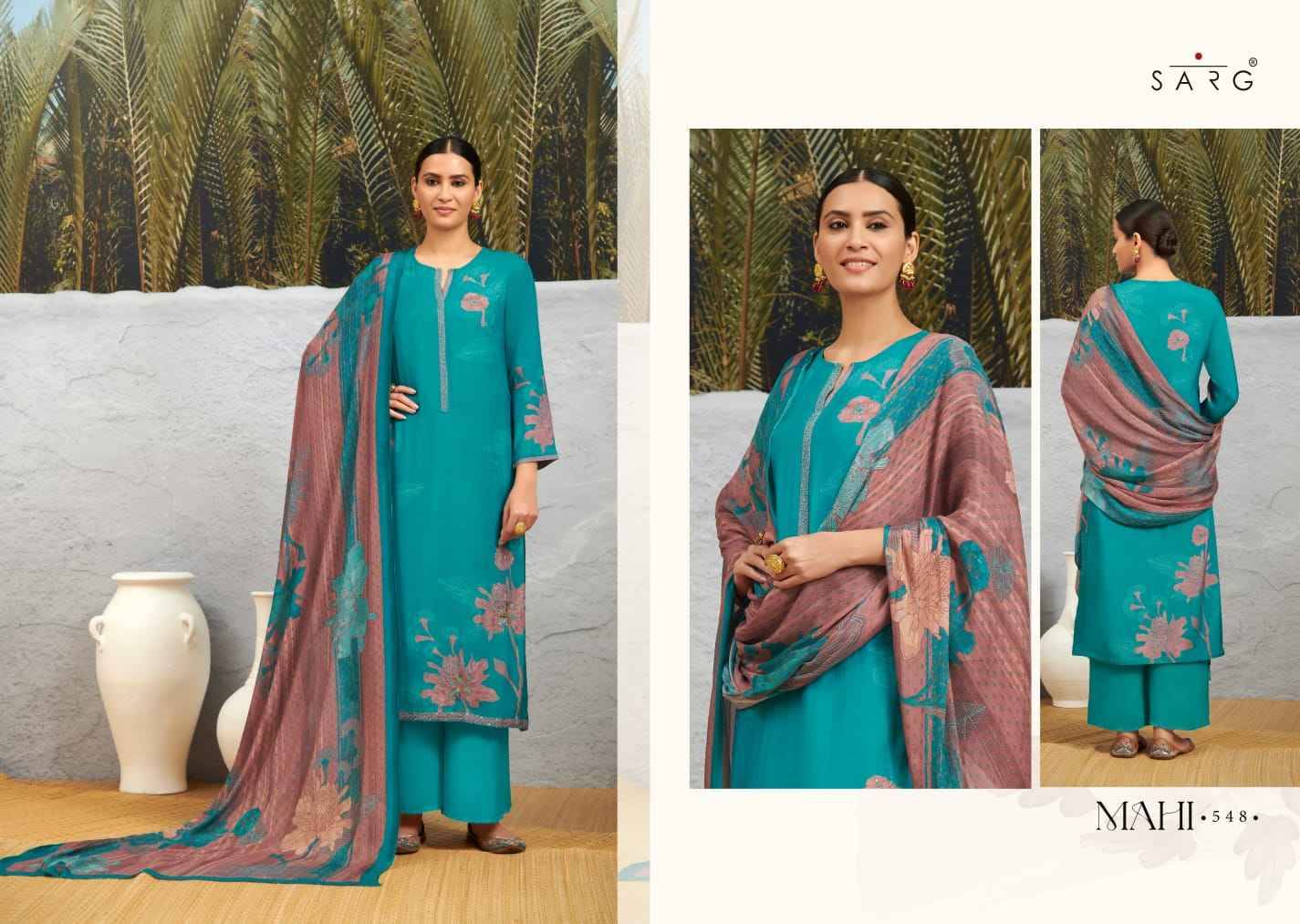 Mahi By Sarg Beautiful Stylish Festive Suits Fancy Colorful Casual Wear & Ethnic Wear & Ready To Wear Kashmiri Silk Digital Print Dresses At Wholesale Price