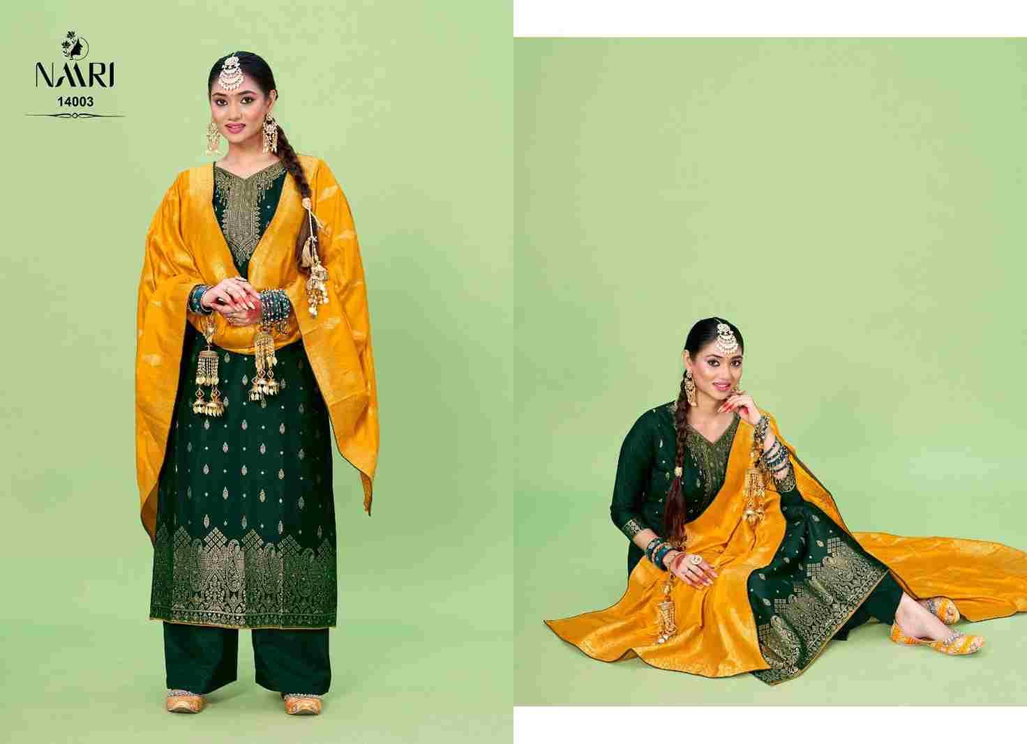 Izara By Naari 14001 To 14004 Series Beautiful Stylish Festive Suits Fancy Colorful Casual Wear & Ethnic Wear & Ready To Wear Viscose Muslin Jacquard Dresses At Wholesale Price