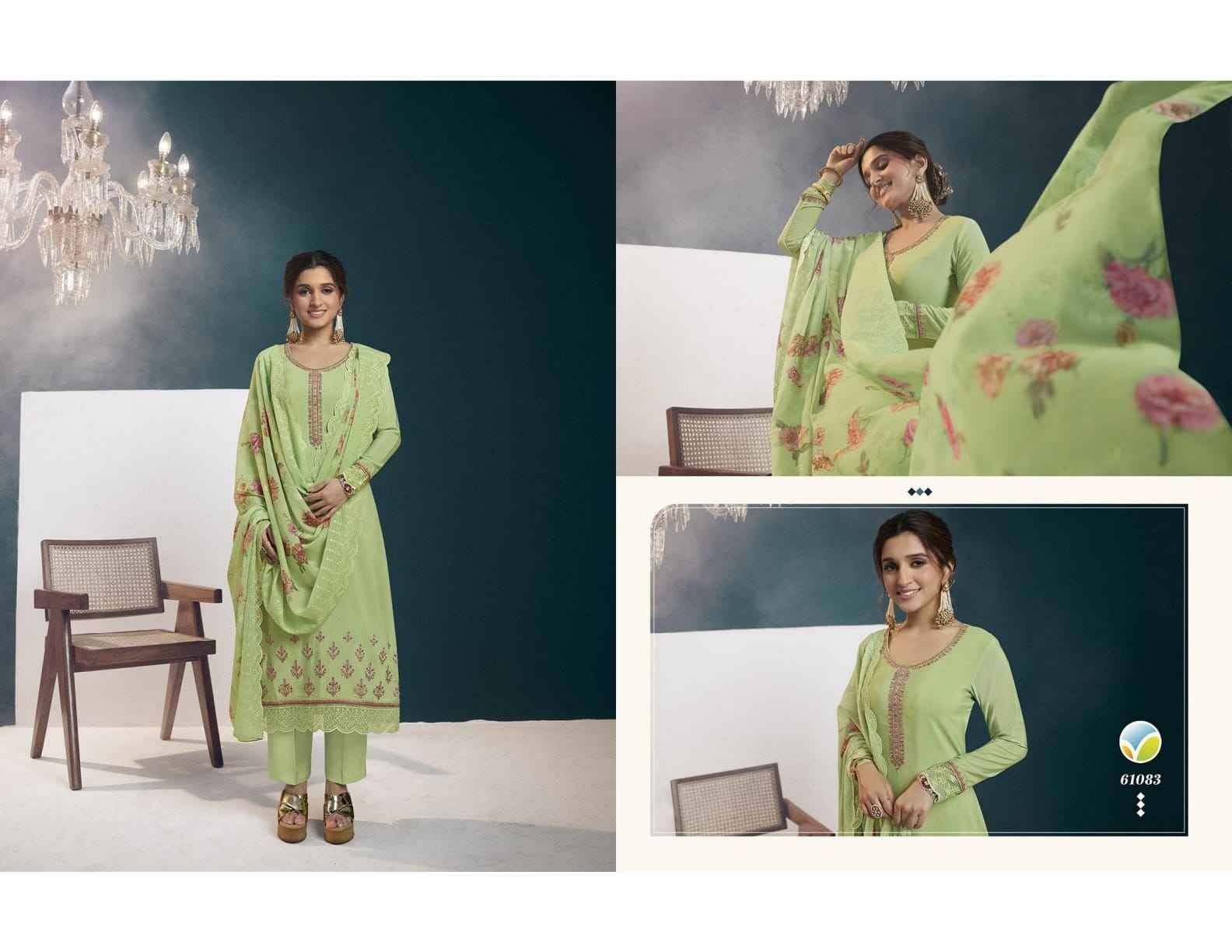 Royal Crepe Vol-40 By Vinay Fashion 61081 To 61088 Series Designer Festive Sharara Suits Collection Beautiful Stylish Fancy Colorful Party Wear & Occasional Wear Royal Crepe Dresses At Wholesale Price