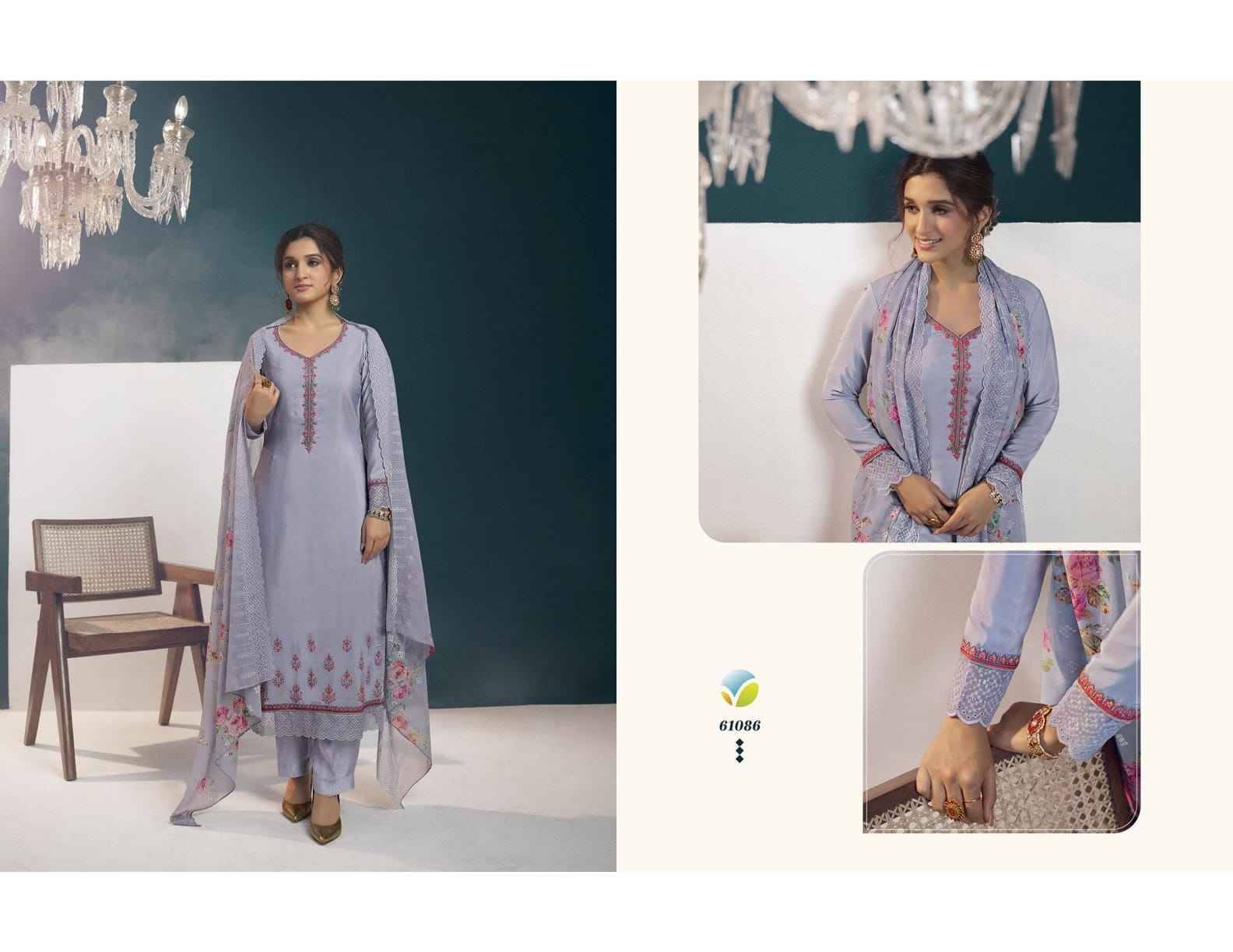 Royal Crepe Vol-40 By Vinay Fashion 61081 To 61088 Series Designer Festive Sharara Suits Collection Beautiful Stylish Fancy Colorful Party Wear & Occasional Wear Royal Crepe Dresses At Wholesale Price