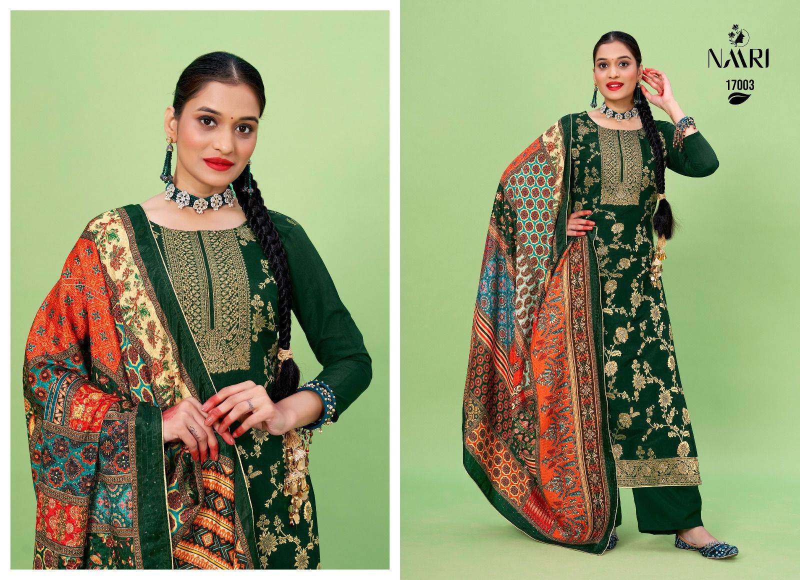 Riona By Naari 17001 To 17004 Series Beautiful Festive Suits Colorful Stylish Fancy Casual Wear & Ethnic Wear Viscose Muslin Jacquard Dresses At Wholesale Price