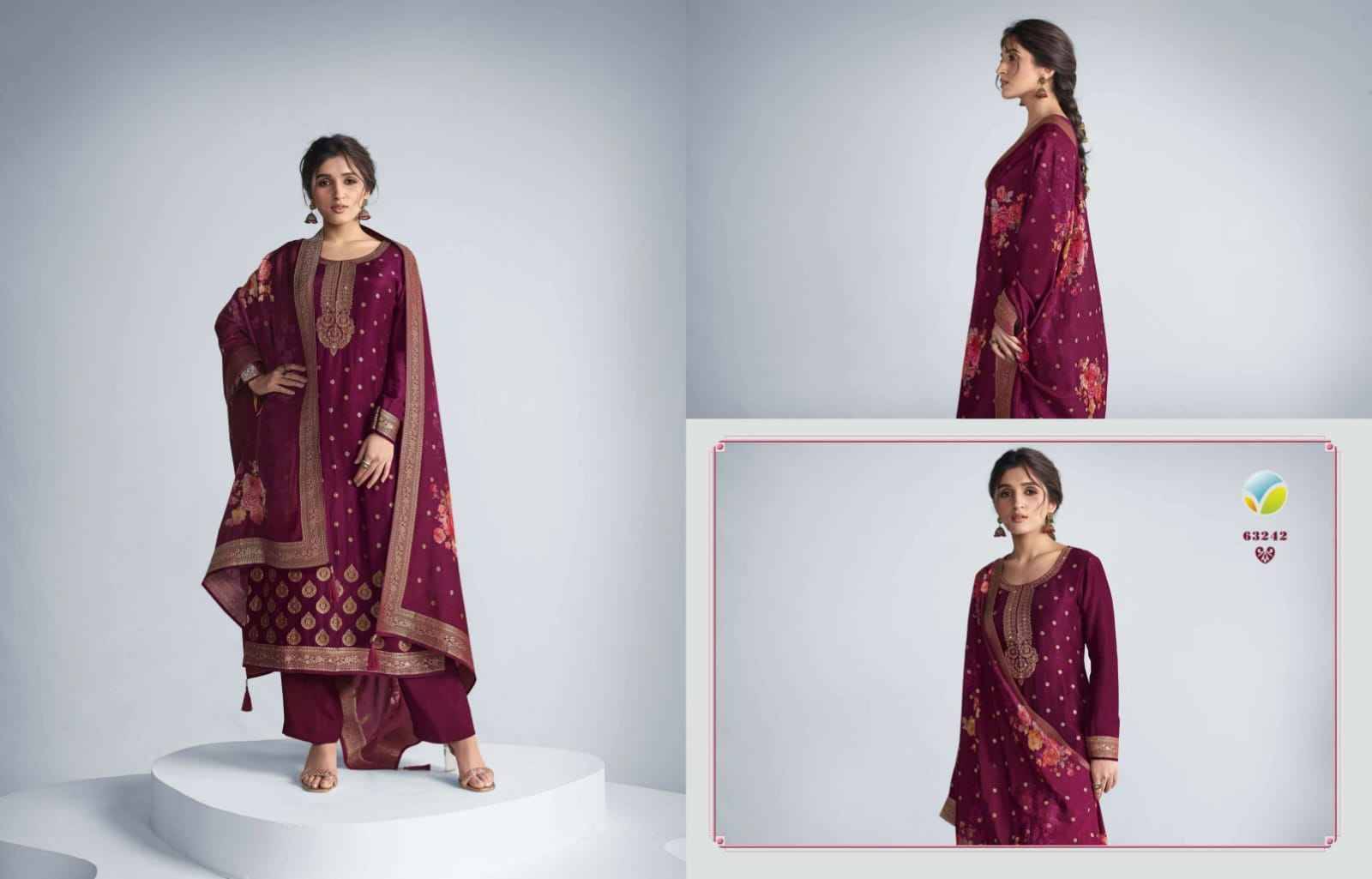 Kaseesh Zareena Vol-6 Hitlist By Vinay Fashion Beautiful Suits Colorful Stylish Fancy Casual Wear & Ethnic Wear Pure Dola Jacquard Dresses At Wholesale Price