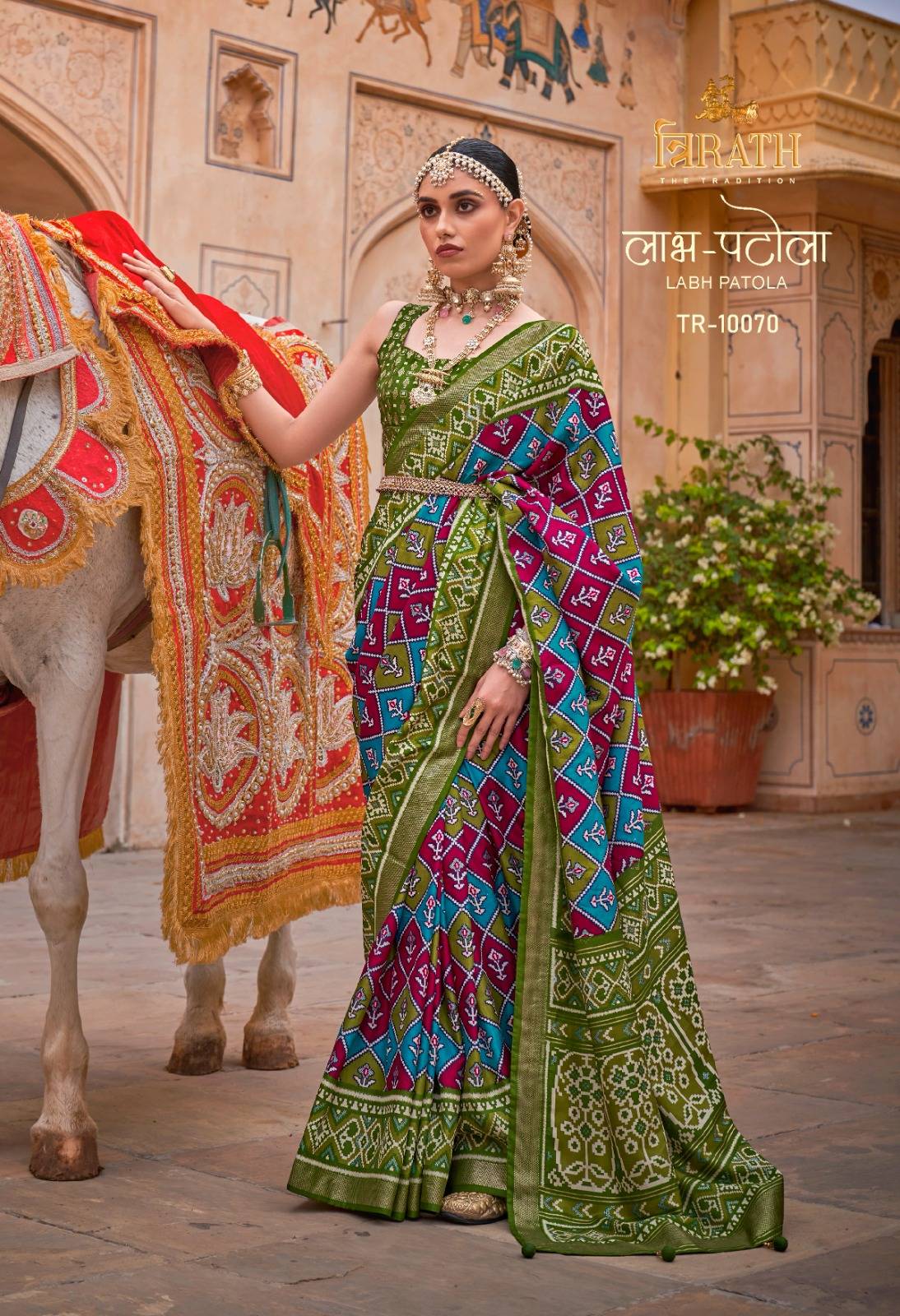 Labh Patola By Trirath 10067 To 10078 Series Indian Traditional Wear Collection Beautiful Stylish Fancy Colorful Party Wear & Occasional Wear Silk Sarees At Wholesale Price