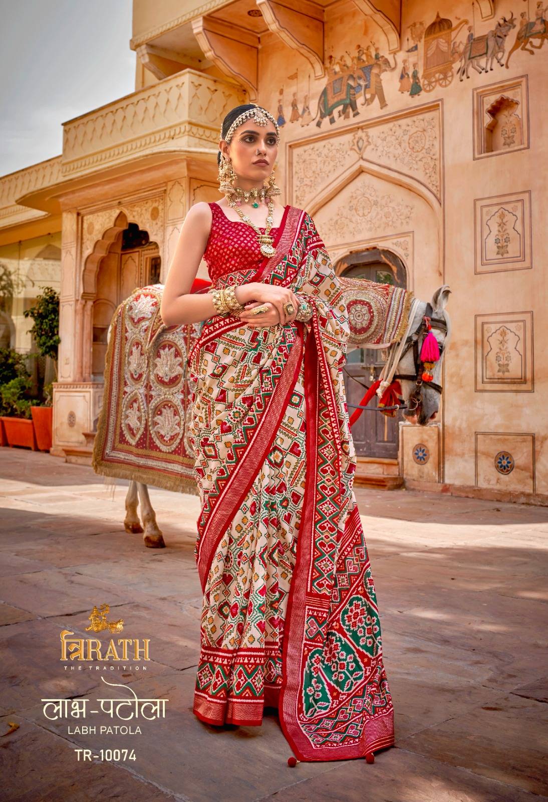 Labh Patola By Trirath 10067 To 10078 Series Indian Traditional Wear Collection Beautiful Stylish Fancy Colorful Party Wear & Occasional Wear Silk Sarees At Wholesale Price