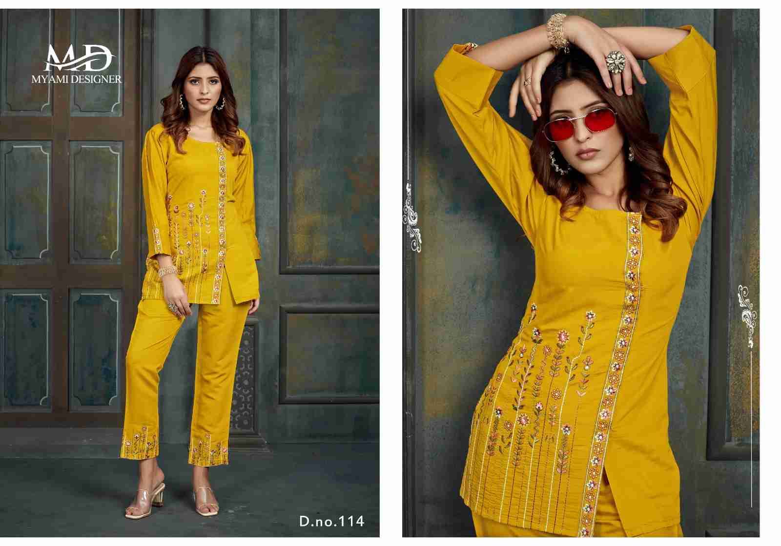 Co-Ord Vol-2 By Myami Designer 111 To 116 Series Designer Stylish Fancy Colorful Beautiful Party Wear & Ethnic Wear Collection Viscose Co-Ord At Wholesale Price