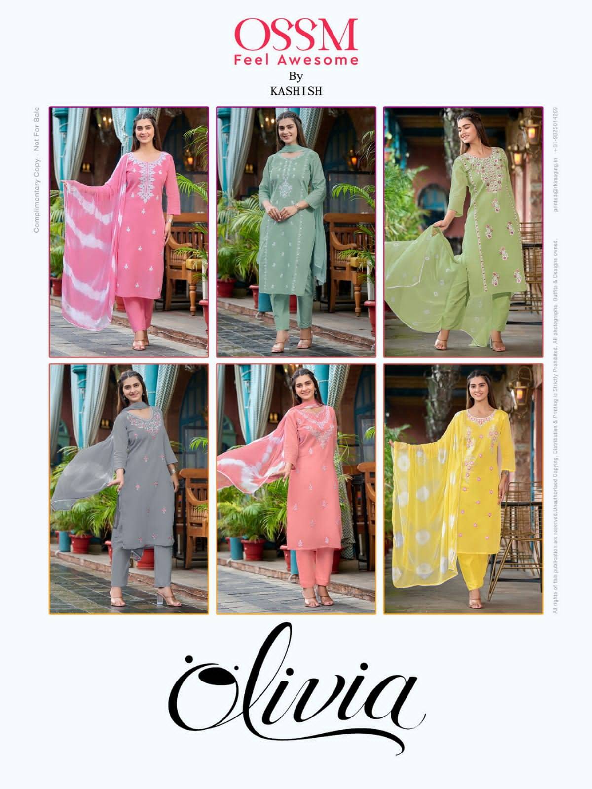Olivia By Ossm 101 To 106 Series Beautiful Stylish Festive Suits Fancy Colorful Casual Wear & Ethnic Wear & Ready To Wear Mal Cotton Dresses At Wholesale Price