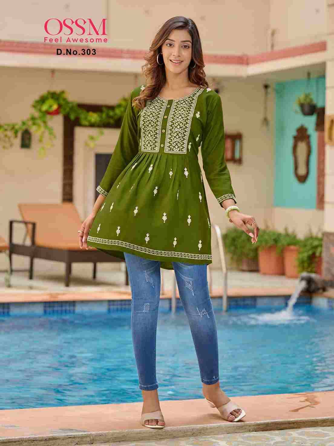 Nora Vol-3 By Ossm 301 To 306 Series Designer Stylish Fancy Colorful Beautiful Party Wear & Ethnic Wear Collection Rayon Slub Tops At Wholesale Price