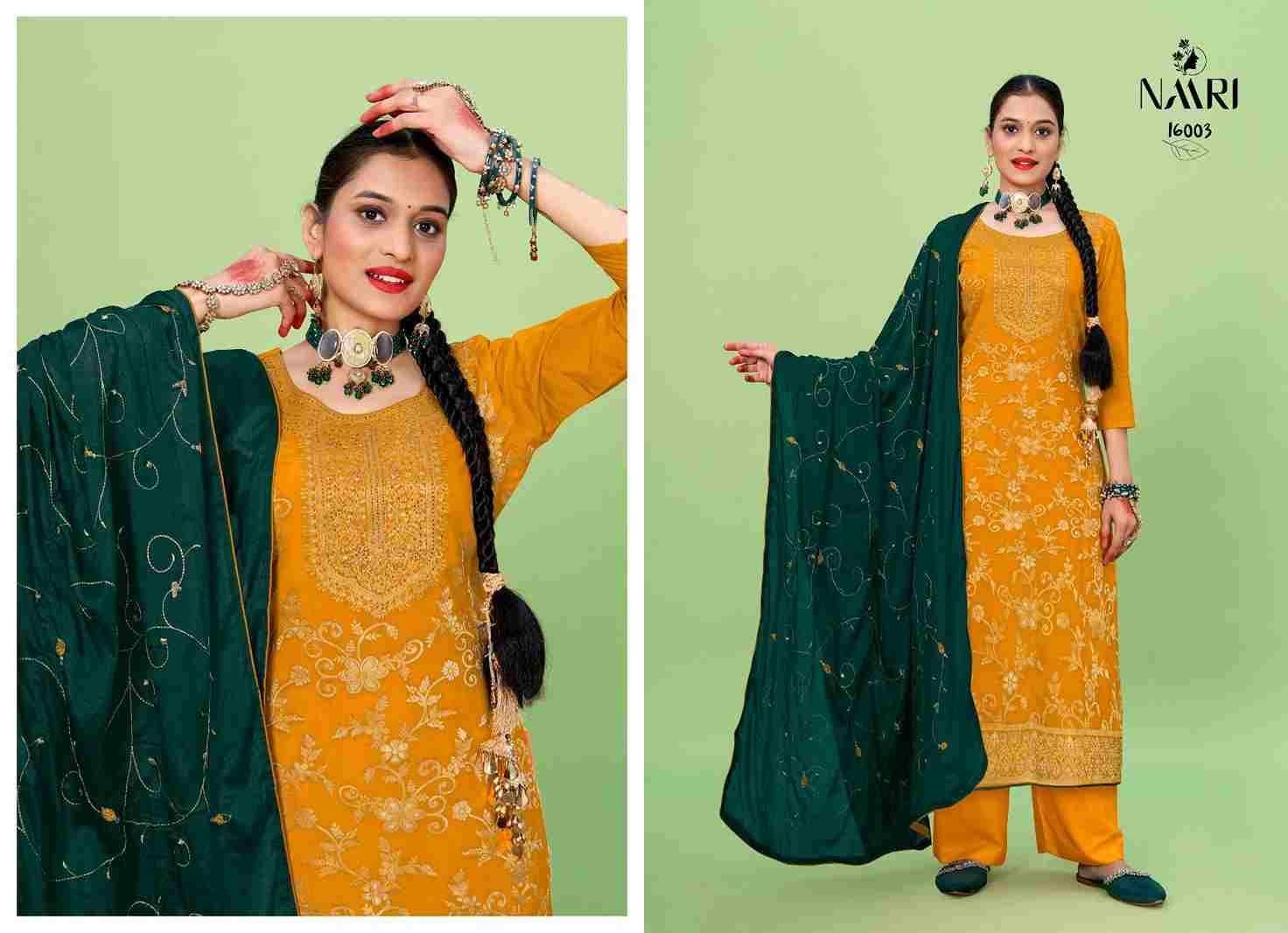 Rang By Naari 16001 To 16004 Series Beautiful Festive Suits Colorful Stylish Fancy Casual Wear & Ethnic Wear Viscose Muslin Jacquard Dresses At Wholesale Price