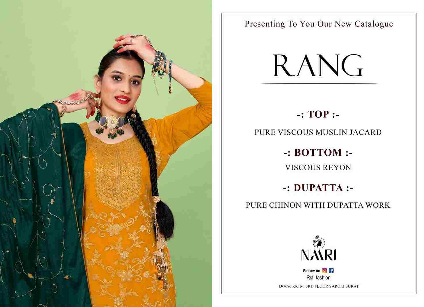 Rang By Naari 16001 To 16004 Series Beautiful Festive Suits Colorful Stylish Fancy Casual Wear & Ethnic Wear Viscose Muslin Jacquard Dresses At Wholesale Price