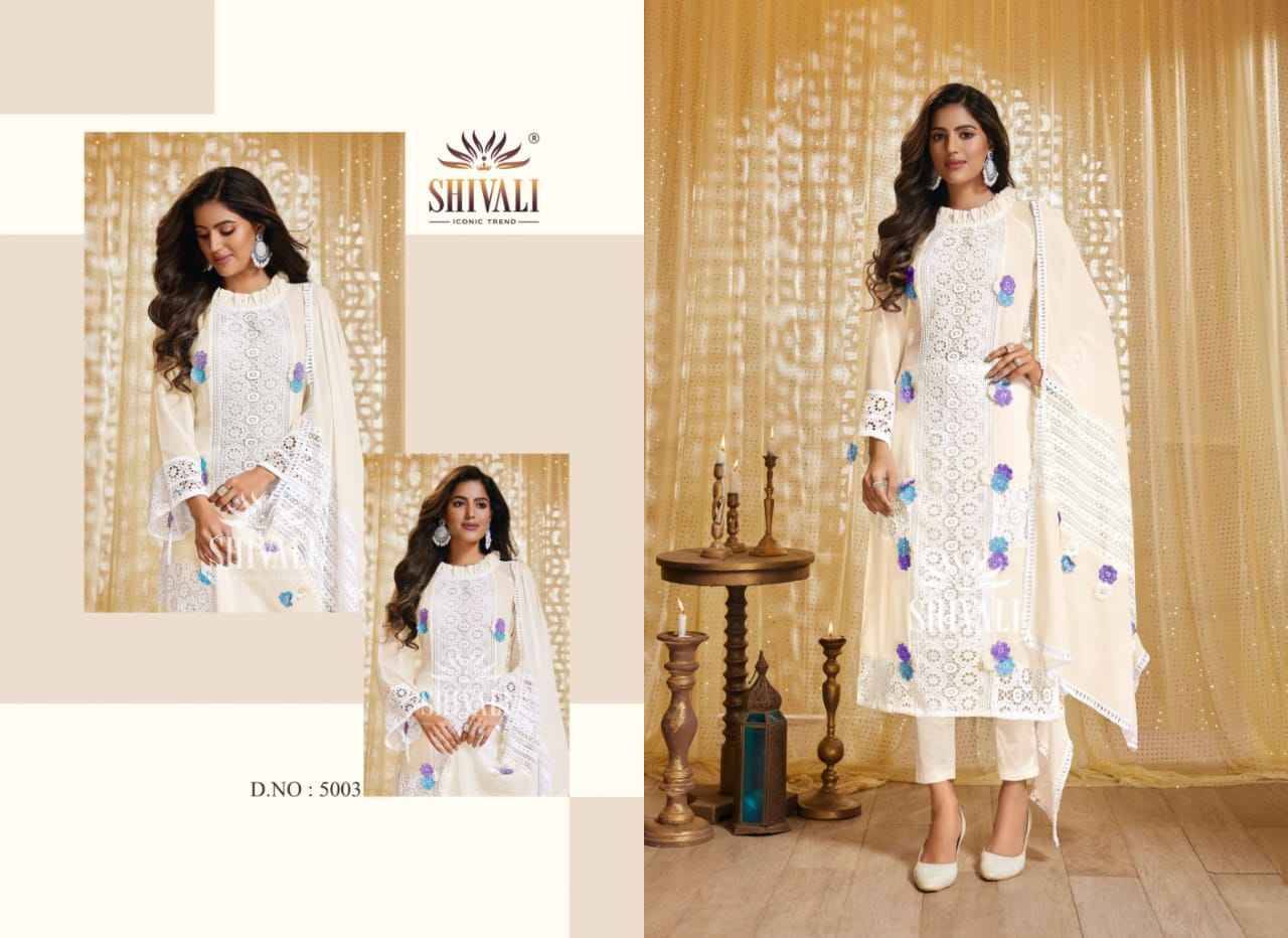 Zoya Vol-5 By Shivali 5001 To 5005 Series Designer Festive Suits Collection Beautiful Stylish Fancy Colorful Party Wear & Occasional Wear Georgette Dresses At Wholesale Price