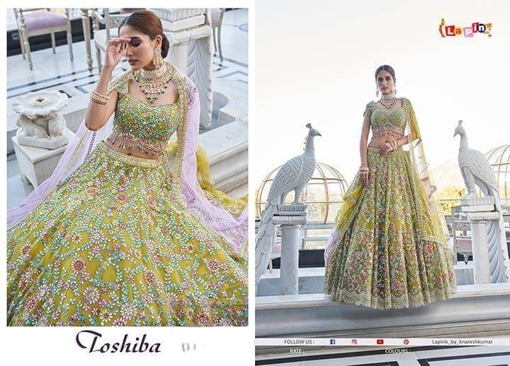 Toshiba By Lapink Festive Wear Collection Beautiful Stylish Colorful Fancy Party Wear & Occasional Wear Fancy Lehengas At Wholesale Price