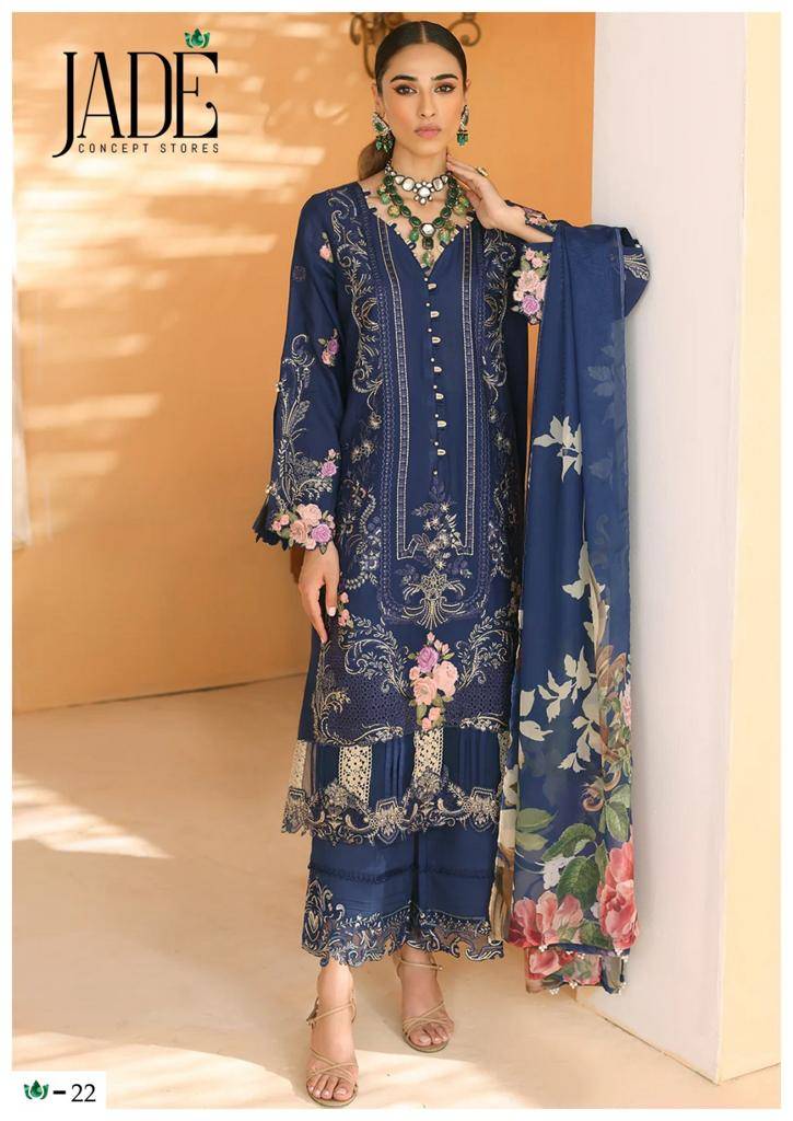 Chevron Vol-3 By Jade 21 To 26 Series Beautiful Pakistani Suits Stylish Fancy Colorful Party Wear & Occasional Wear Heavy Lawn Dresses At Wholesale Price