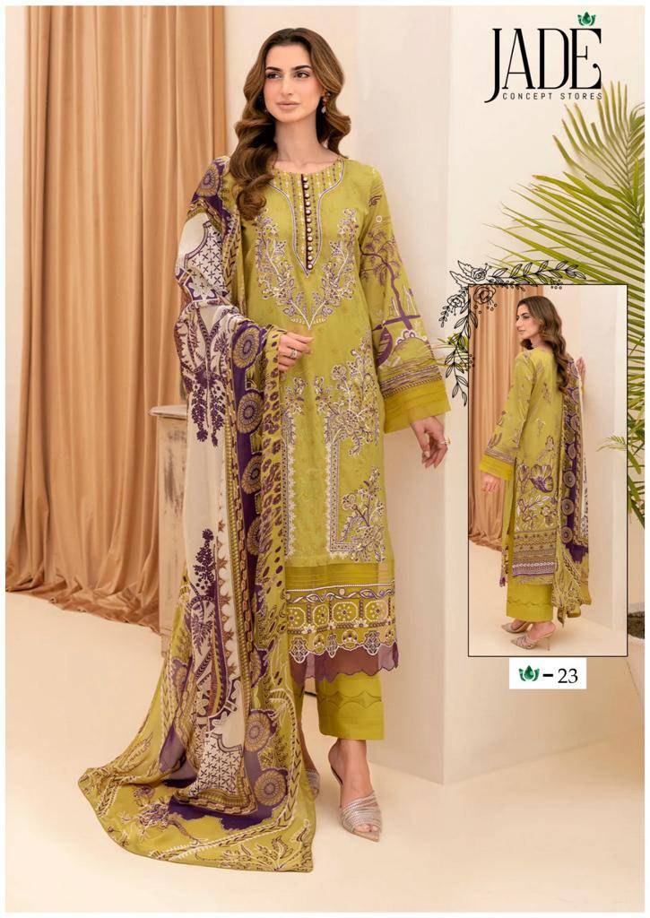 Chevron Vol-3 By Jade 21 To 26 Series Beautiful Pakistani Suits Stylish Fancy Colorful Party Wear & Occasional Wear Heavy Lawn Dresses At Wholesale Price