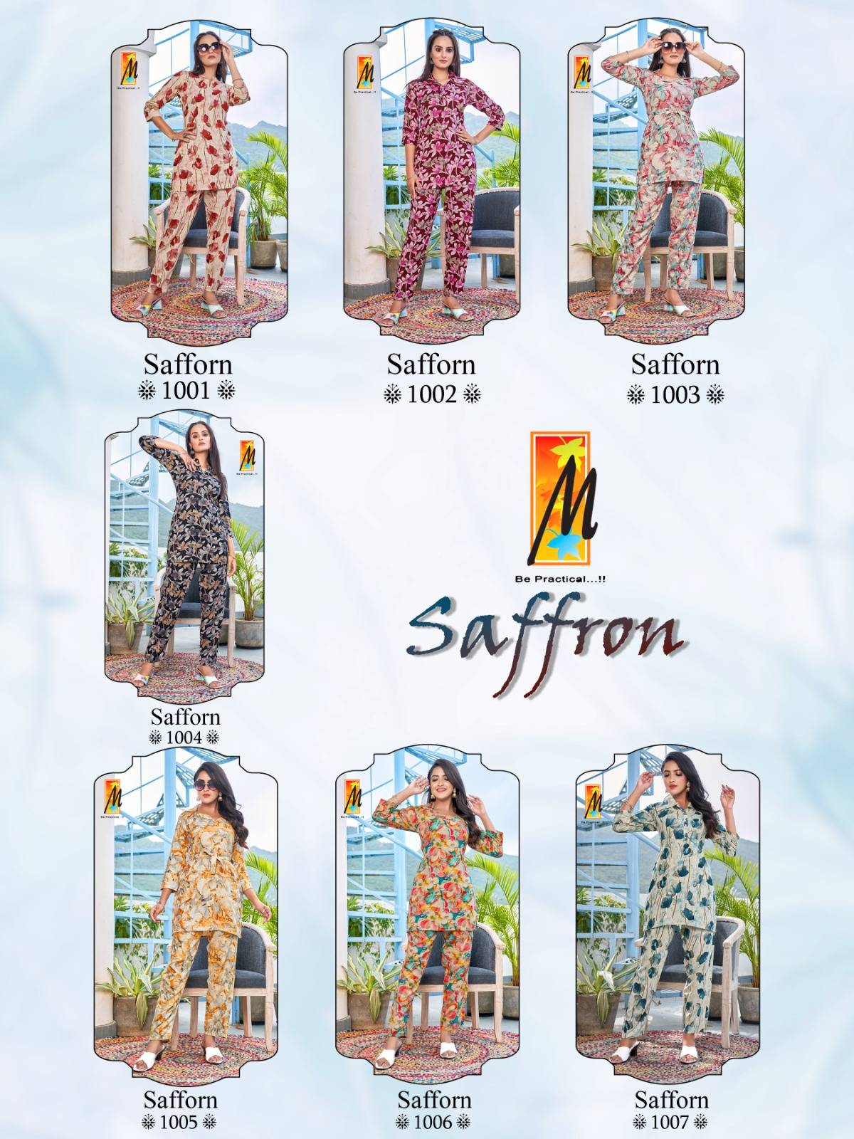 Saffron By Master 1001 To 1007 Designer Stylish Fancy Colorful Beautiful Party Wear & Ethnic Wear Collection Heavy Rayon Foil Tops With Bottom At Wholesale Price