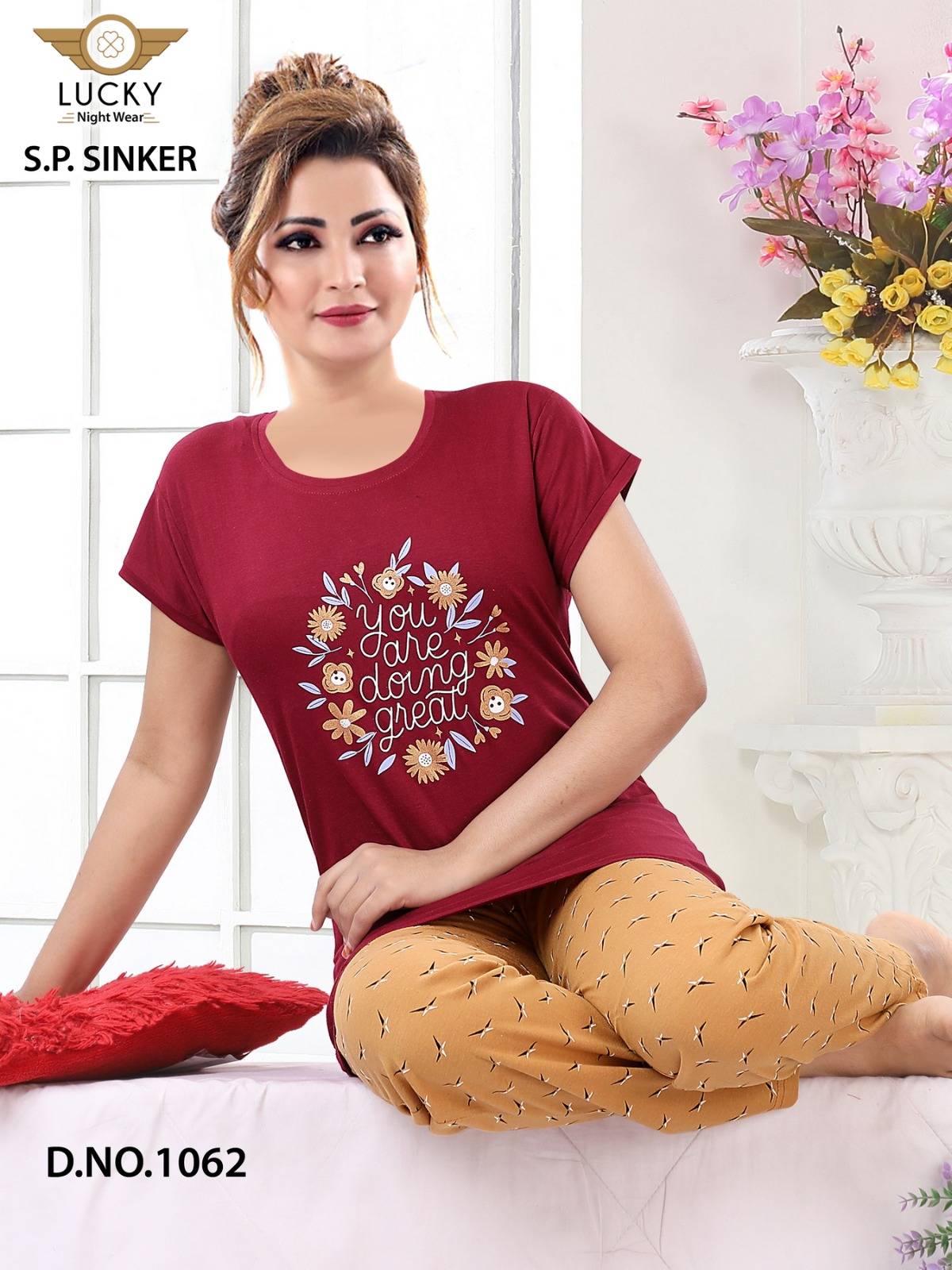 Lucky By Kaamiri Beautiful Stylish Fancy Colorful Casual Wear & Ethnic Wear Hosiery Cotton Night Suits At Wholesale Price