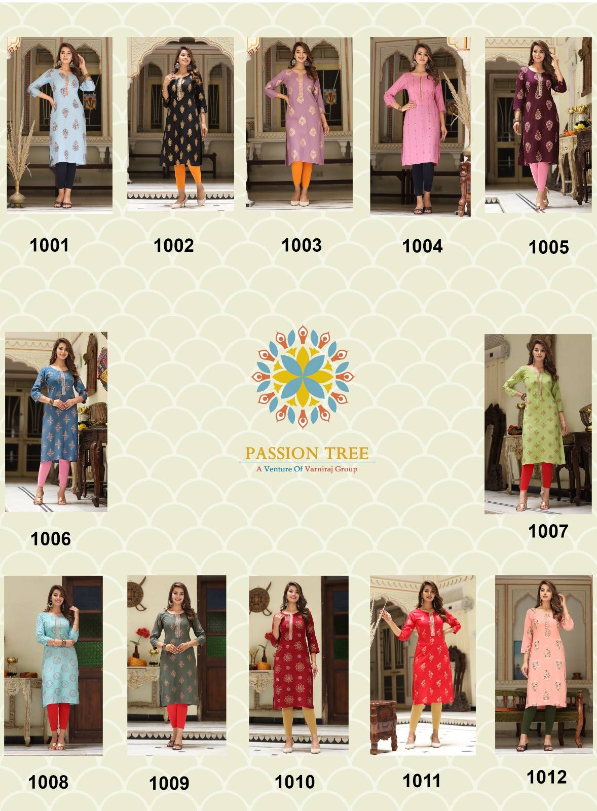 Albeli Vol-1 By Passion Tree 1001 To 1012 Series Designer Stylish Fancy Colorful Beautiful Party Wear & Ethnic Wear Collection Rayon Embroidered Kurtis At Wholesale Price