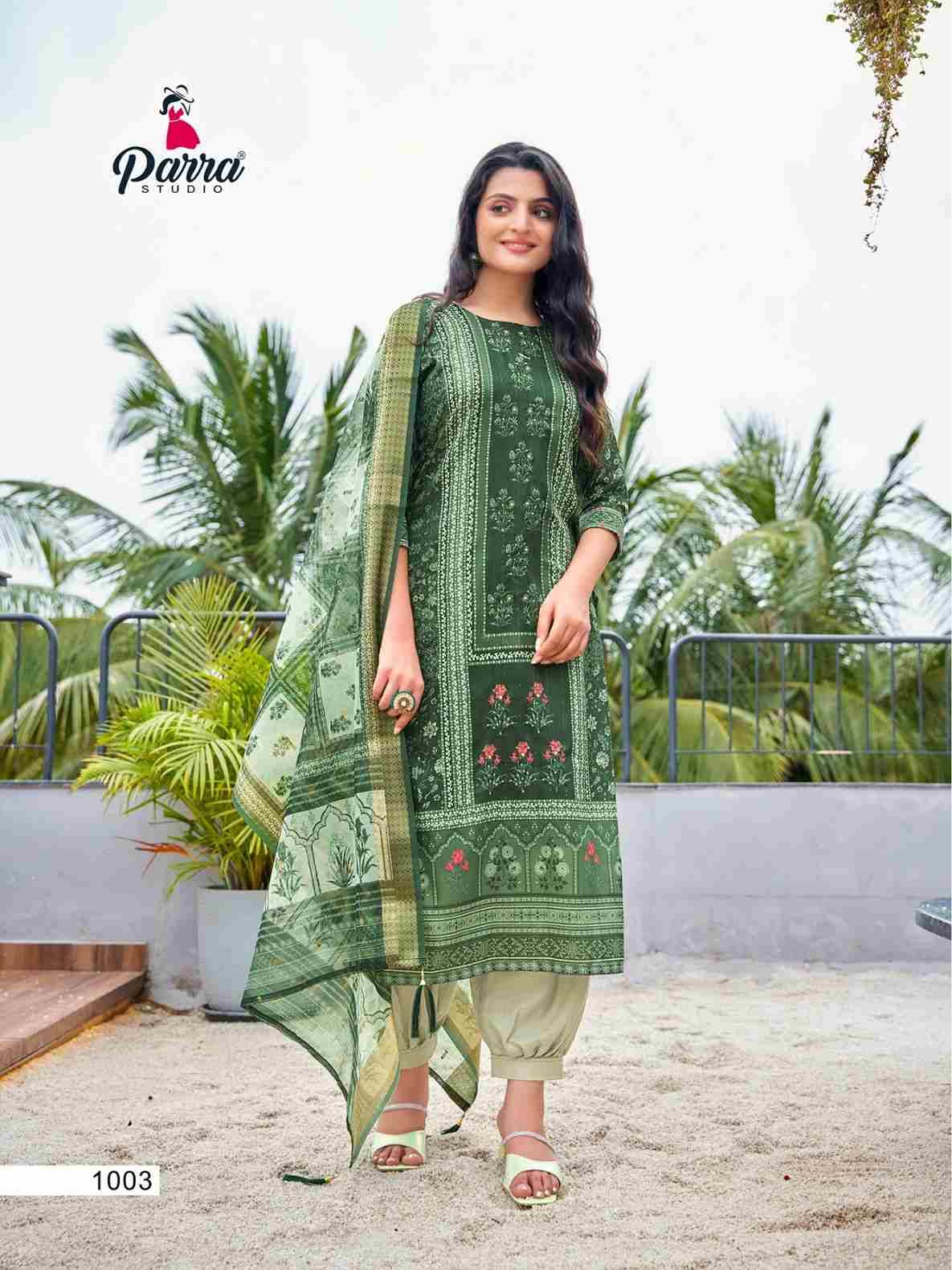 Rubi By Parra Studio 1001 To 1006 Series Beautiful Suits Colorful Stylish Fancy Casual Wear & Ethnic Wear Muslin Print Dresses At Wholesale Price