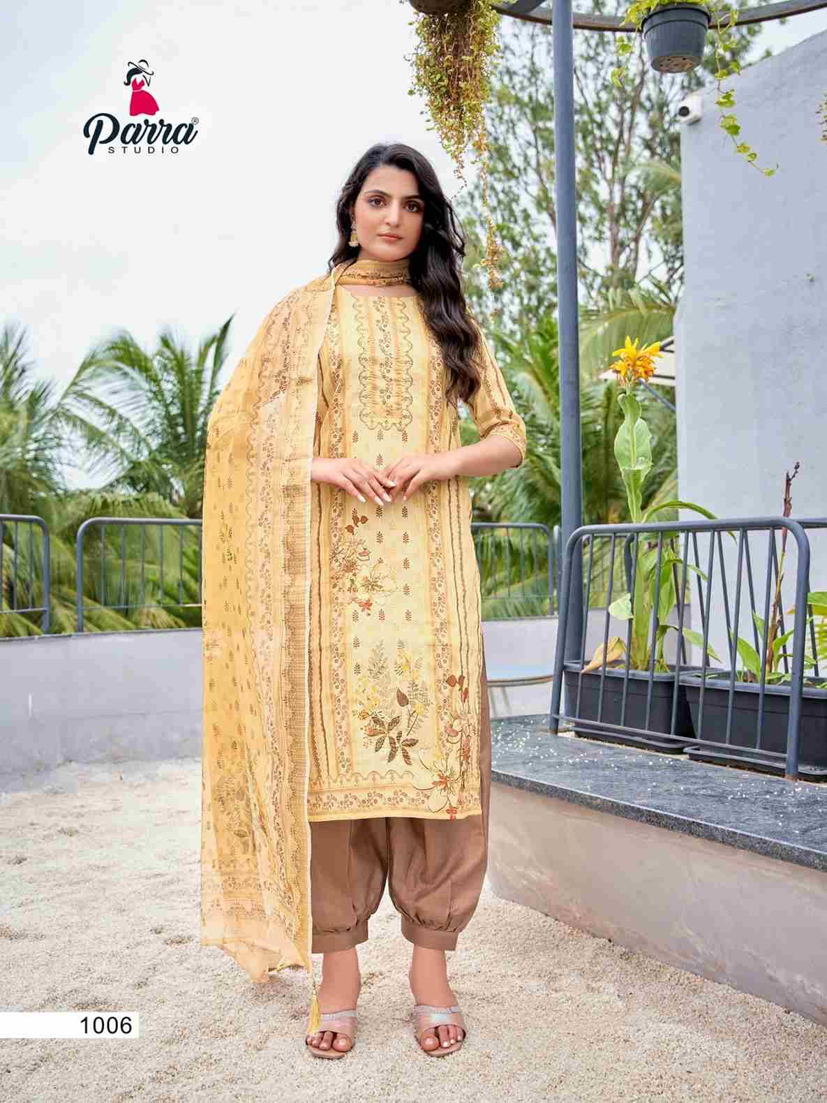 Rubi By Parra Studio 1001 To 1006 Series Beautiful Suits Colorful Stylish Fancy Casual Wear & Ethnic Wear Muslin Print Dresses At Wholesale Price