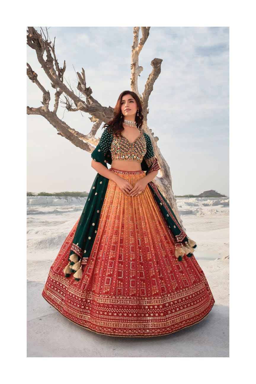 Navkar Ethnic By Fashid Wholsale 01 To 09 Series Festive Wear Collection Beautiful Stylish Colorful Fancy Party Wear & Occasional Wear Georgette Lehengas At Wholesale Price