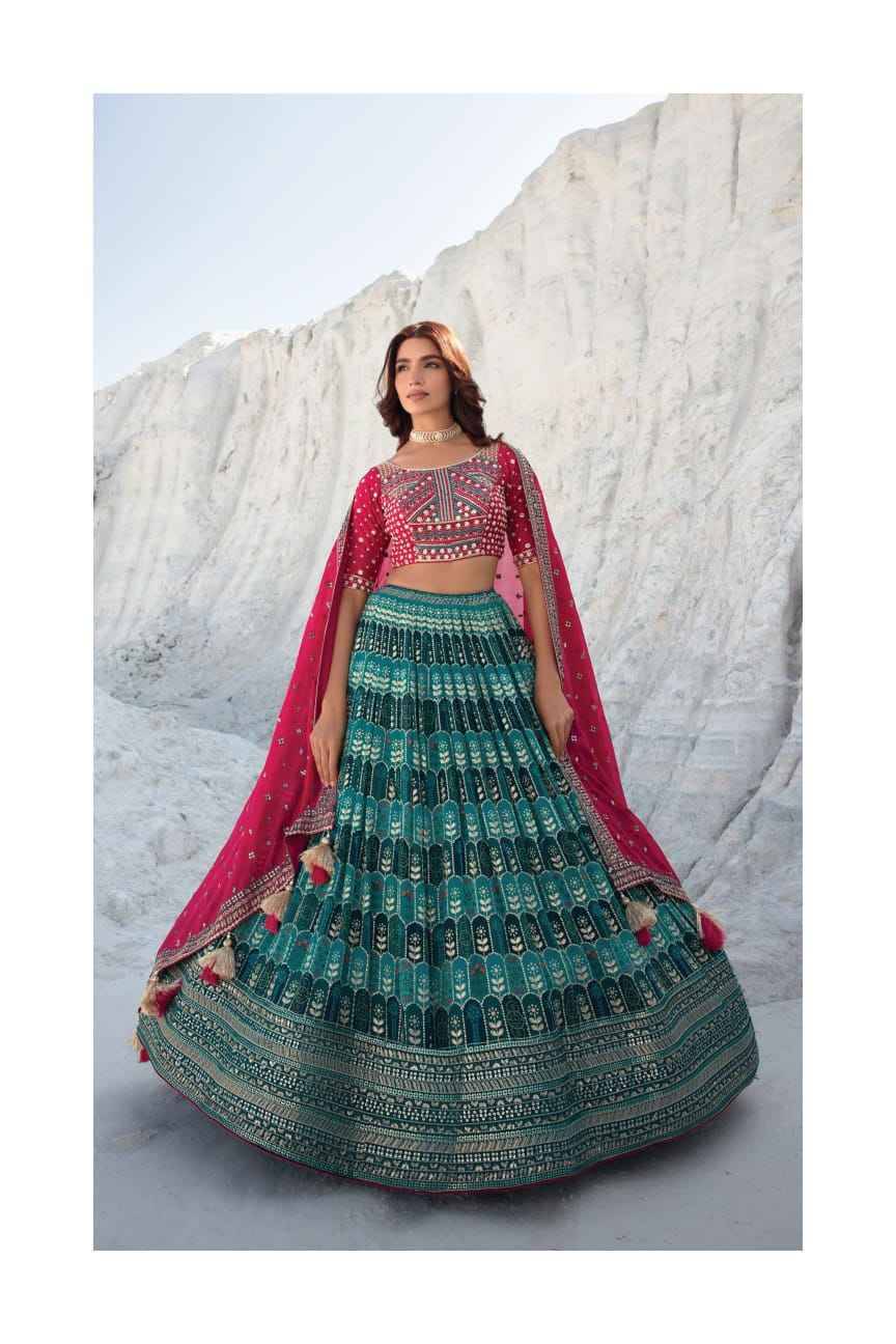 Navkar Ethnic By Fashid Wholsale 01 To 09 Series Festive Wear Collection Beautiful Stylish Colorful Fancy Party Wear & Occasional Wear Georgette Lehengas At Wholesale Price