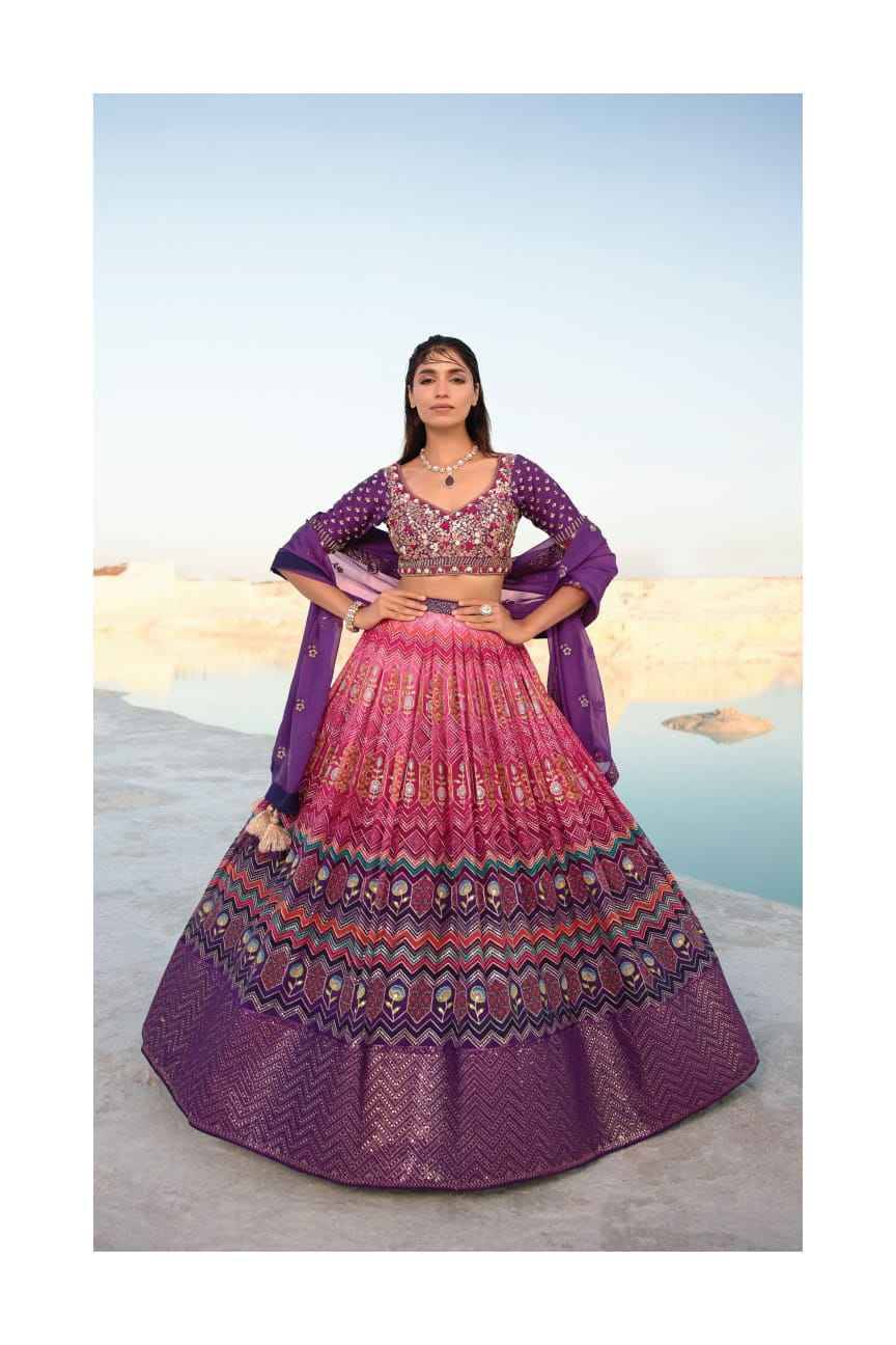 Navkar Ethnic By Fashid Wholsale 01 To 09 Series Festive Wear Collection Beautiful Stylish Colorful Fancy Party Wear & Occasional Wear Georgette Lehengas At Wholesale Price
