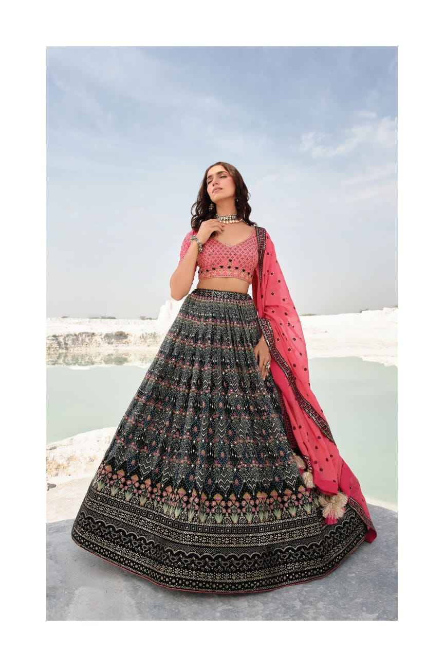 Navkar Ethnic By Fashid Wholsale 01 To 09 Series Festive Wear Collection Beautiful Stylish Colorful Fancy Party Wear & Occasional Wear Georgette Lehengas At Wholesale Price