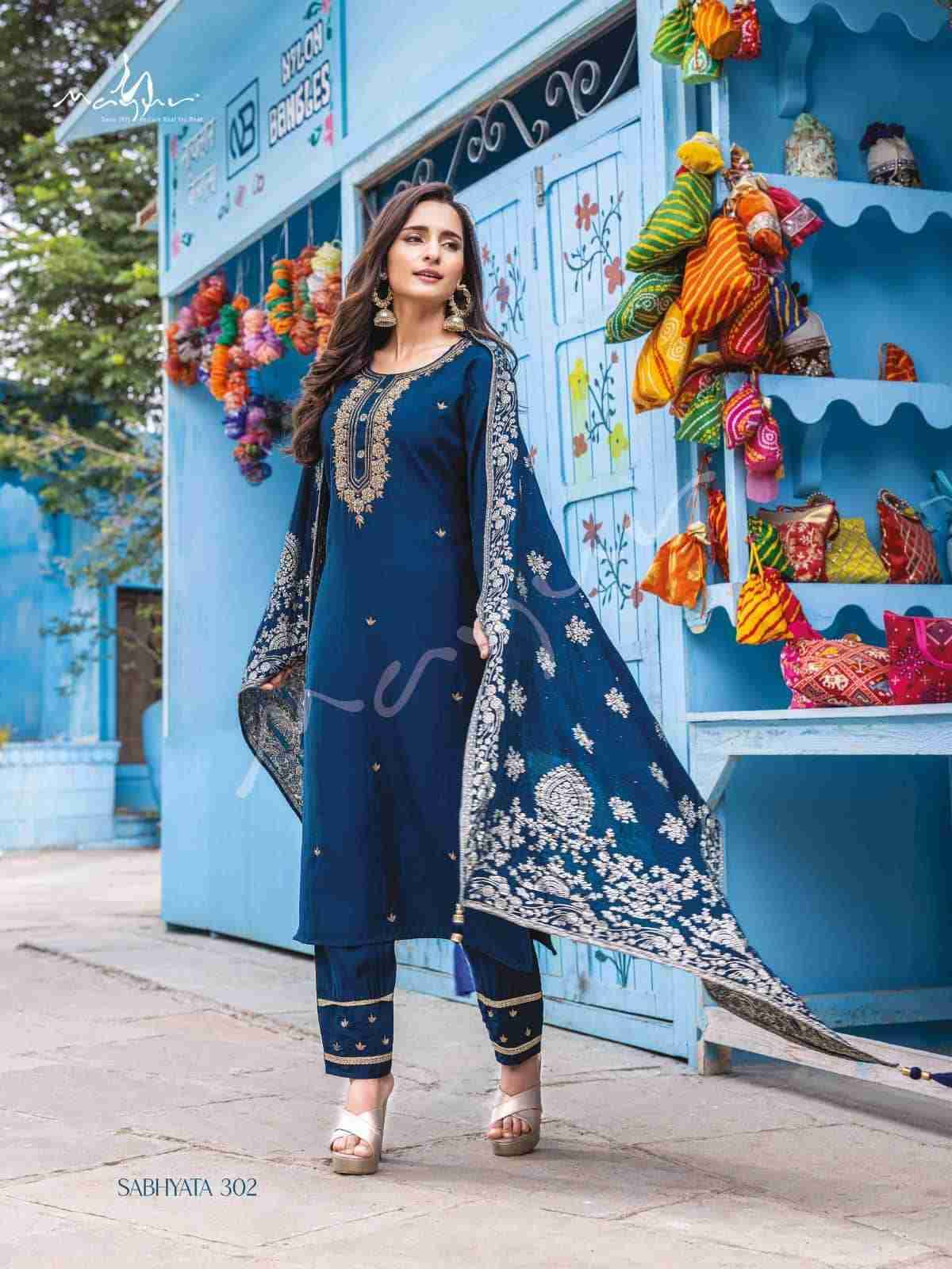 Sabhyata Vol-3 By Mayur 301 To 306 Series Beautiful Suits Colorful Stylish Fancy Casual Wear & Ethnic Wear Viscose Silk Dresses At Wholesale Price
