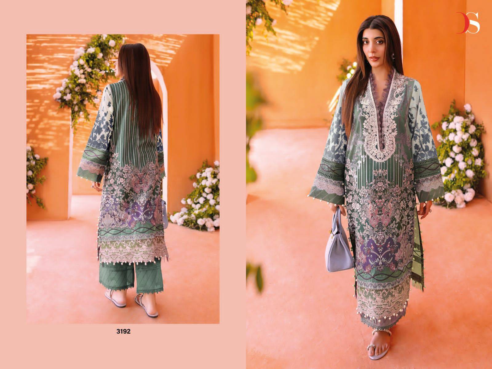 Jade Solitaire-23 By Deepsy Suits 3191 To 3198 Series Pakistani Suits Collection Beautiful Stylish Fancy Colorful Party Wear & Occasional Wear Pure Cotton Embroidered Dresses At Wholesale Price