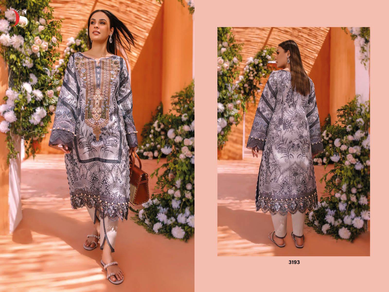 Jade Solitaire-23 By Deepsy Suits 3191 To 3198 Series Pakistani Suits Collection Beautiful Stylish Fancy Colorful Party Wear & Occasional Wear Pure Cotton Embroidered Dresses At Wholesale Price