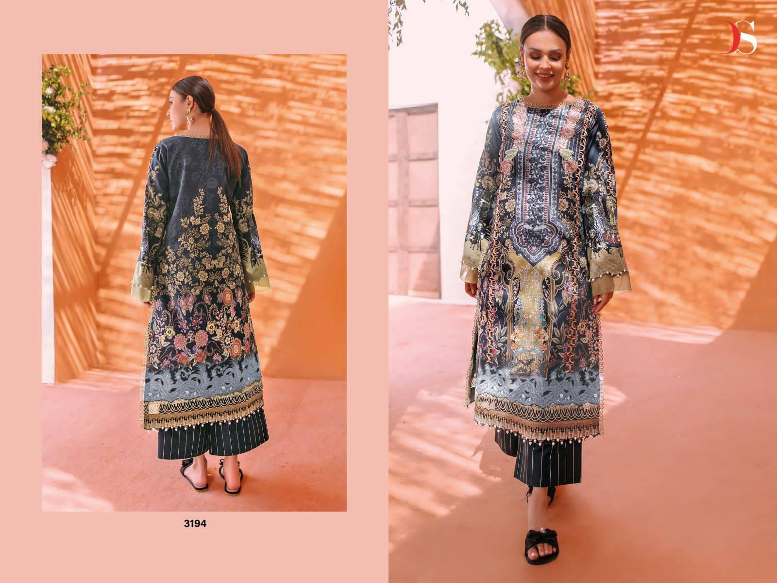 Jade Solitaire-23 By Deepsy Suits 3191 To 3198 Series Pakistani Suits Collection Beautiful Stylish Fancy Colorful Party Wear & Occasional Wear Pure Cotton Embroidered Dresses At Wholesale Price