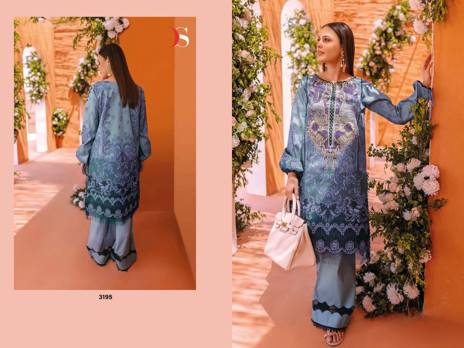 Jade Solitaire-23 By Deepsy Suits 3191 To 3198 Series Pakistani Suits Collection Beautiful Stylish Fancy Colorful Party Wear & Occasional Wear Pure Cotton Embroidered Dresses At Wholesale Price