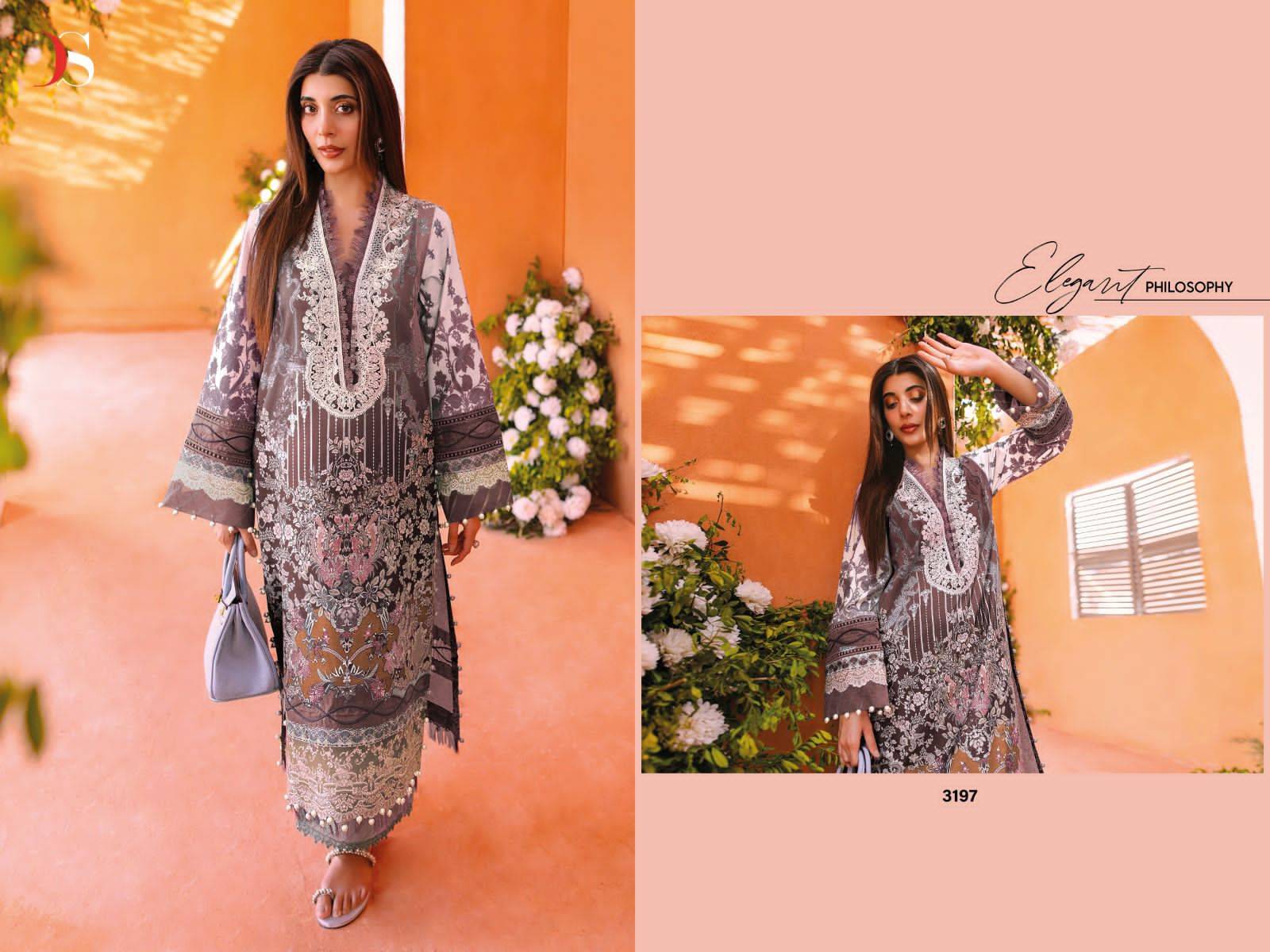 Jade Solitaire-23 By Deepsy Suits 3191 To 3198 Series Pakistani Suits Collection Beautiful Stylish Fancy Colorful Party Wear & Occasional Wear Pure Cotton Embroidered Dresses At Wholesale Price
