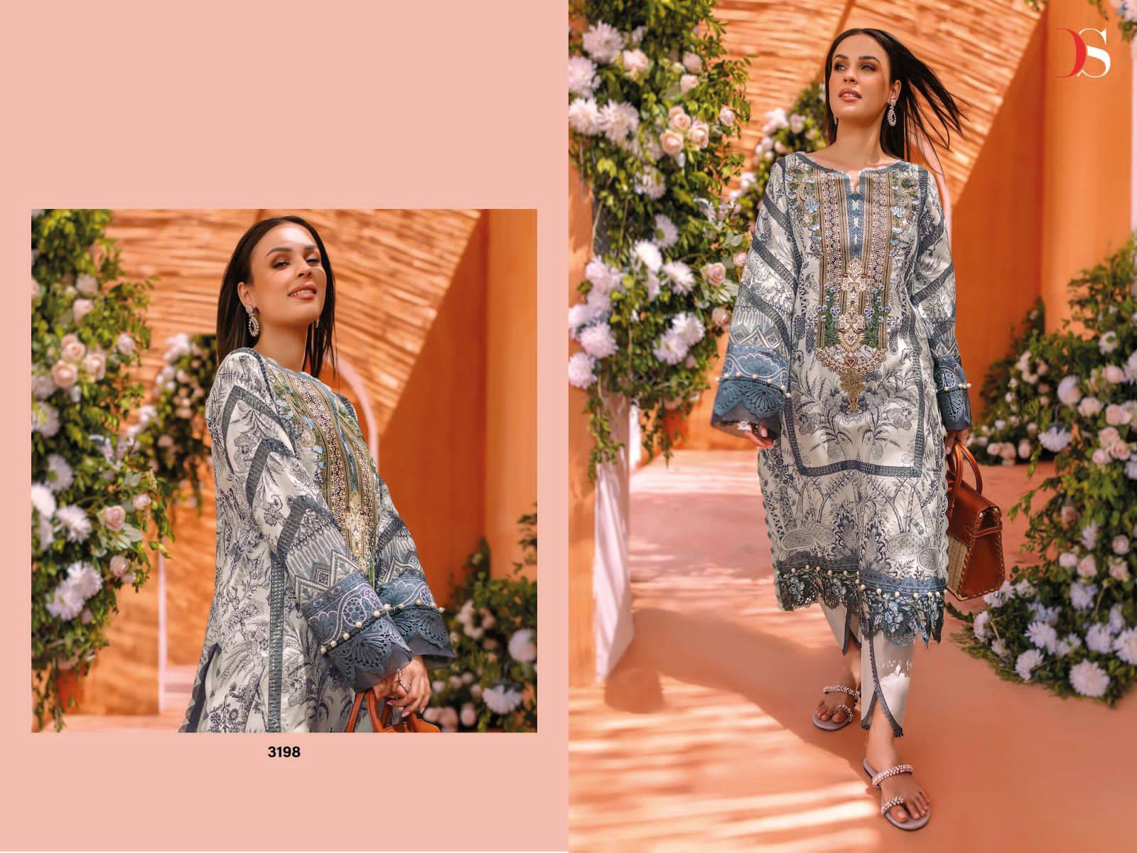 Jade Solitaire-23 By Deepsy Suits 3191 To 3198 Series Pakistani Suits Collection Beautiful Stylish Fancy Colorful Party Wear & Occasional Wear Pure Cotton Embroidered Dresses At Wholesale Price