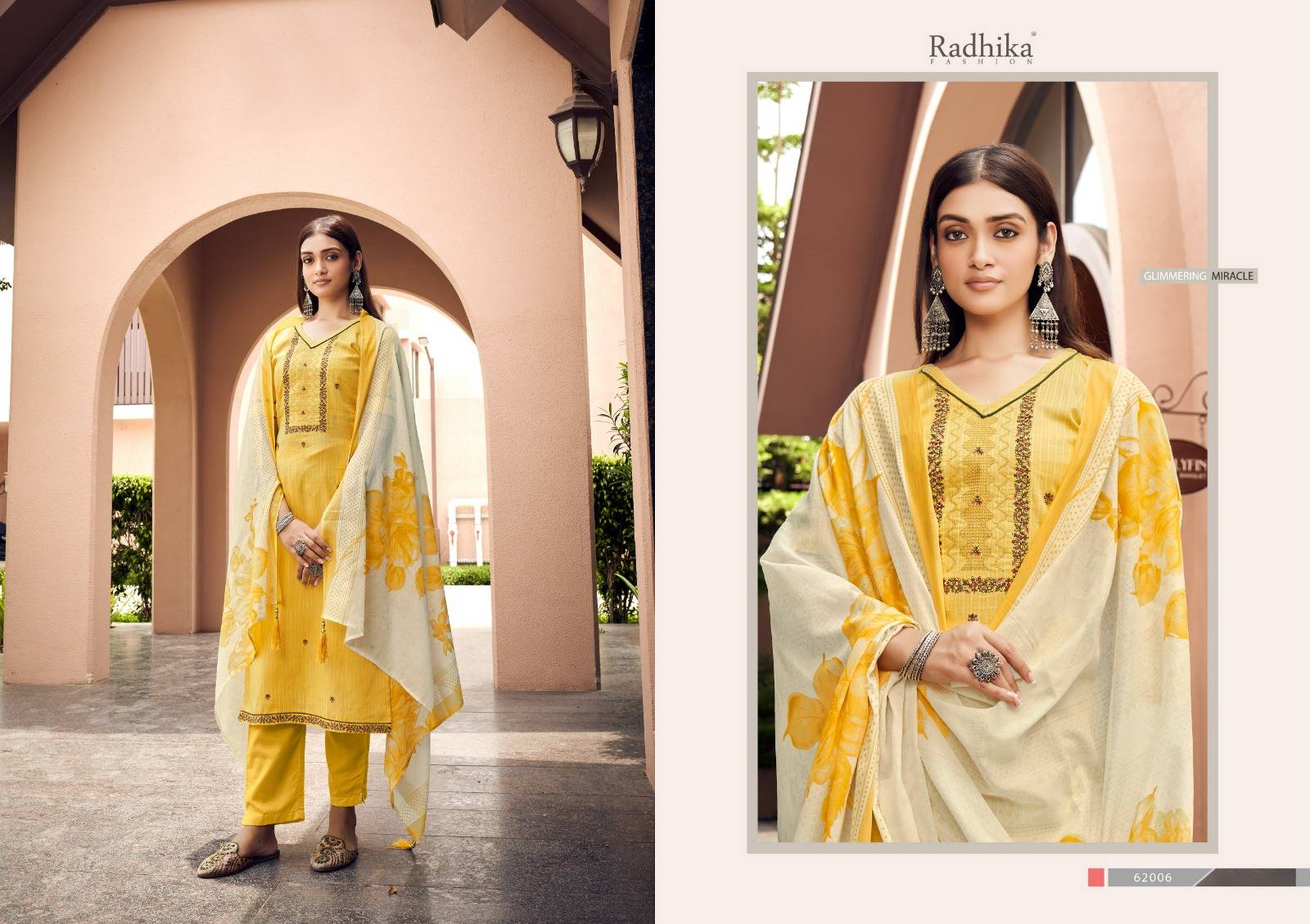 Lamhay By Azara 62001 To 62008 Series Beautiful Festive Suits Colorful Stylish Fancy Casual Wear & Ethnic Wear Pure Jam Cotton Embroidered Dresses At Wholesale Price