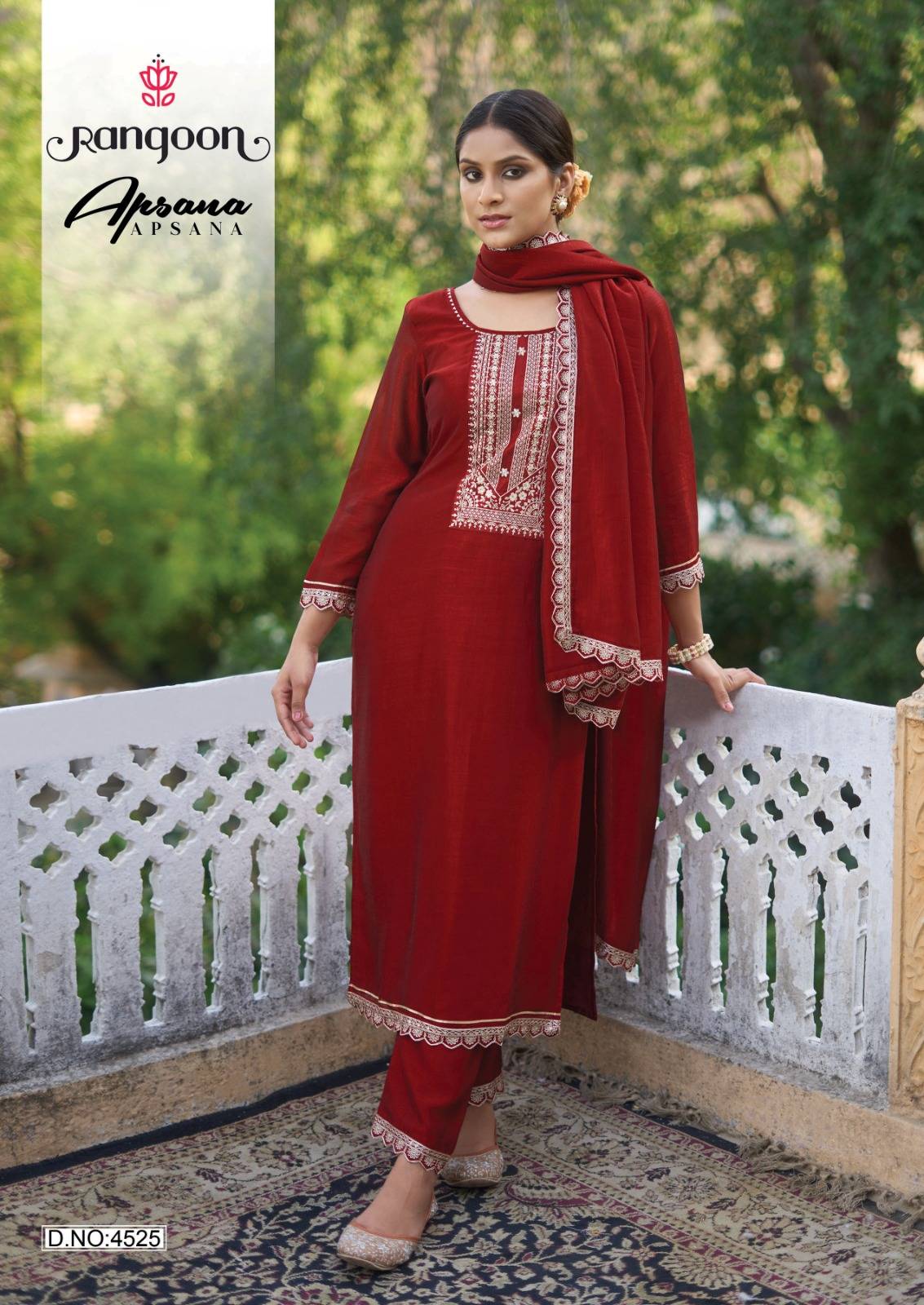 Apsana By Rangoon 4521 To 4526 Series Designer Festive Suits Beautiful Fancy Colorful Stylish Party Wear & Occasional Wear Premium Silk Dresses At Wholesale Price