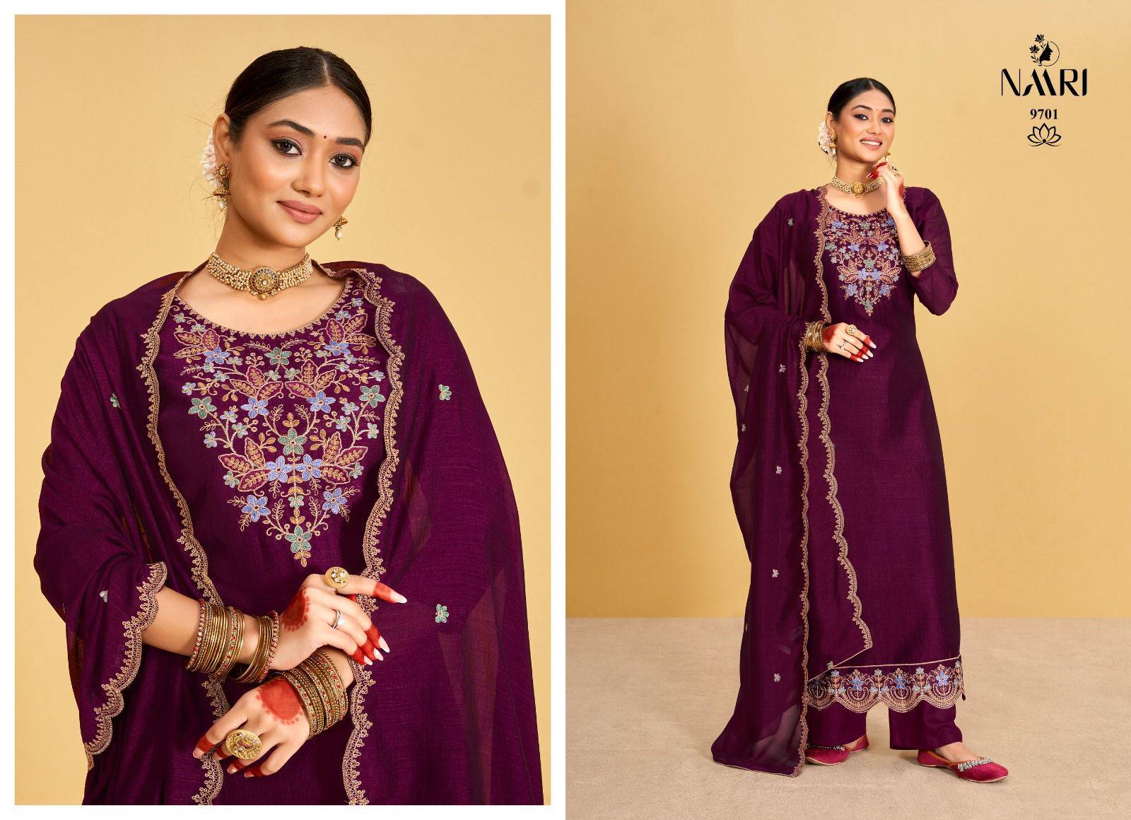 Suroor By Naari 9701 To 9704 Series Designer Festive Suits Beautiful Fancy Colorful Stylish Party Wear & Occasional Wear Silk Dresses At Wholesale Price