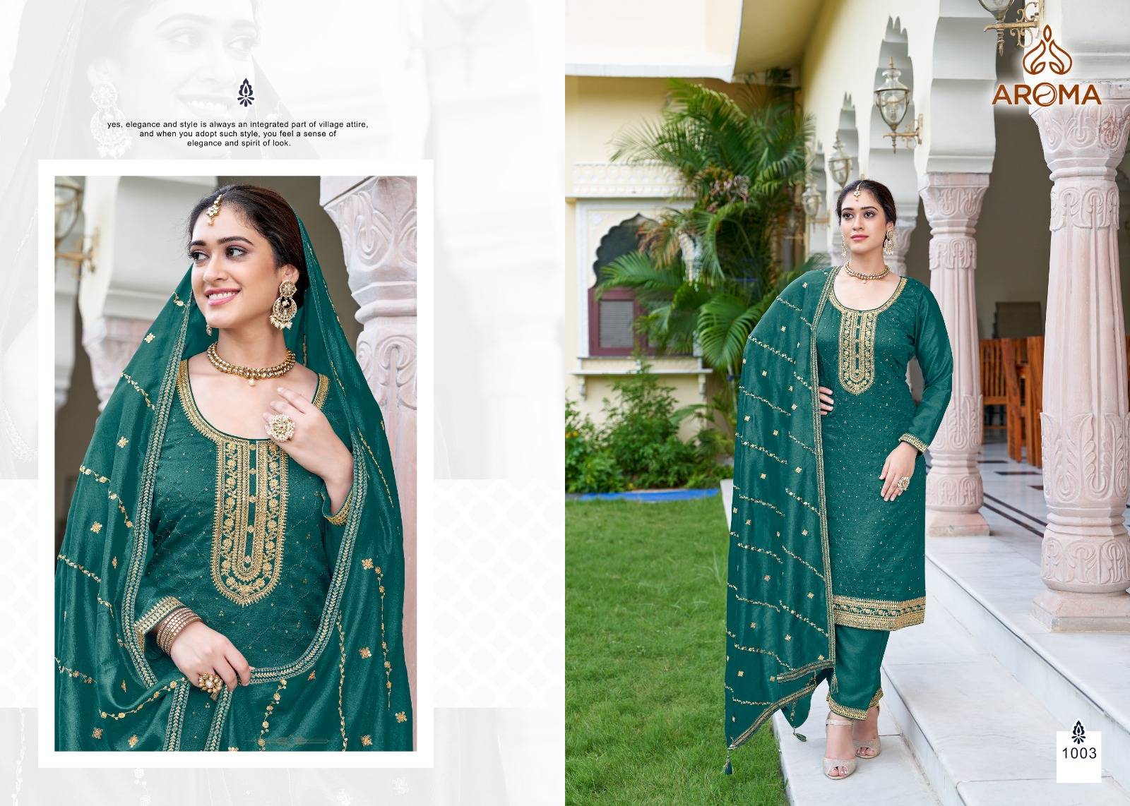 Nazara By Aroma 1001 To 1004 Series Beautiful Festive Suits Stylish Fancy Colorful Party Wear & Occasional Wear Premium Silk With Embroidery Dresses At Wholesale Price