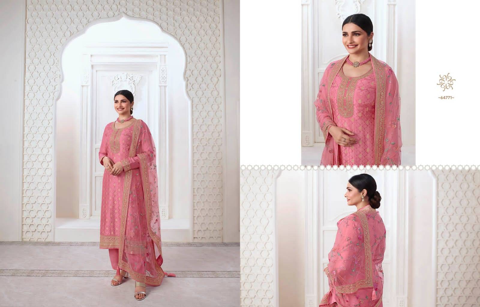Kaseesh Aarzoo Vol-3 By Vinay Fashion 64771 To 64778 Series Beautiful Suits Colorful Stylish Fancy Casual Wear & Ethnic Wear Dola Jacquard Work Dresses At Wholesale Price