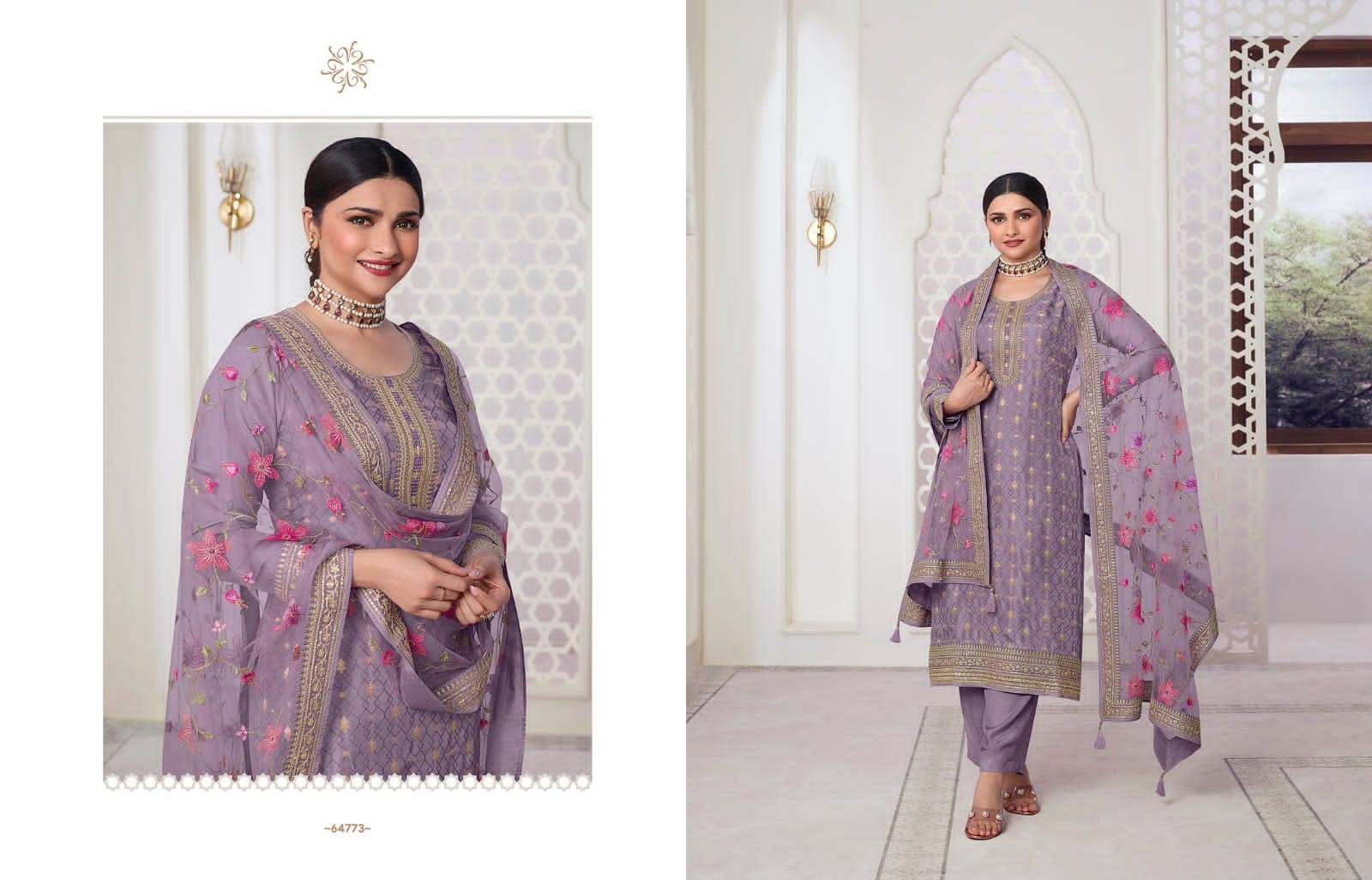 Kaseesh Aarzoo Vol-3 By Vinay Fashion 64771 To 64778 Series Beautiful Suits Colorful Stylish Fancy Casual Wear & Ethnic Wear Dola Jacquard Work Dresses At Wholesale Price