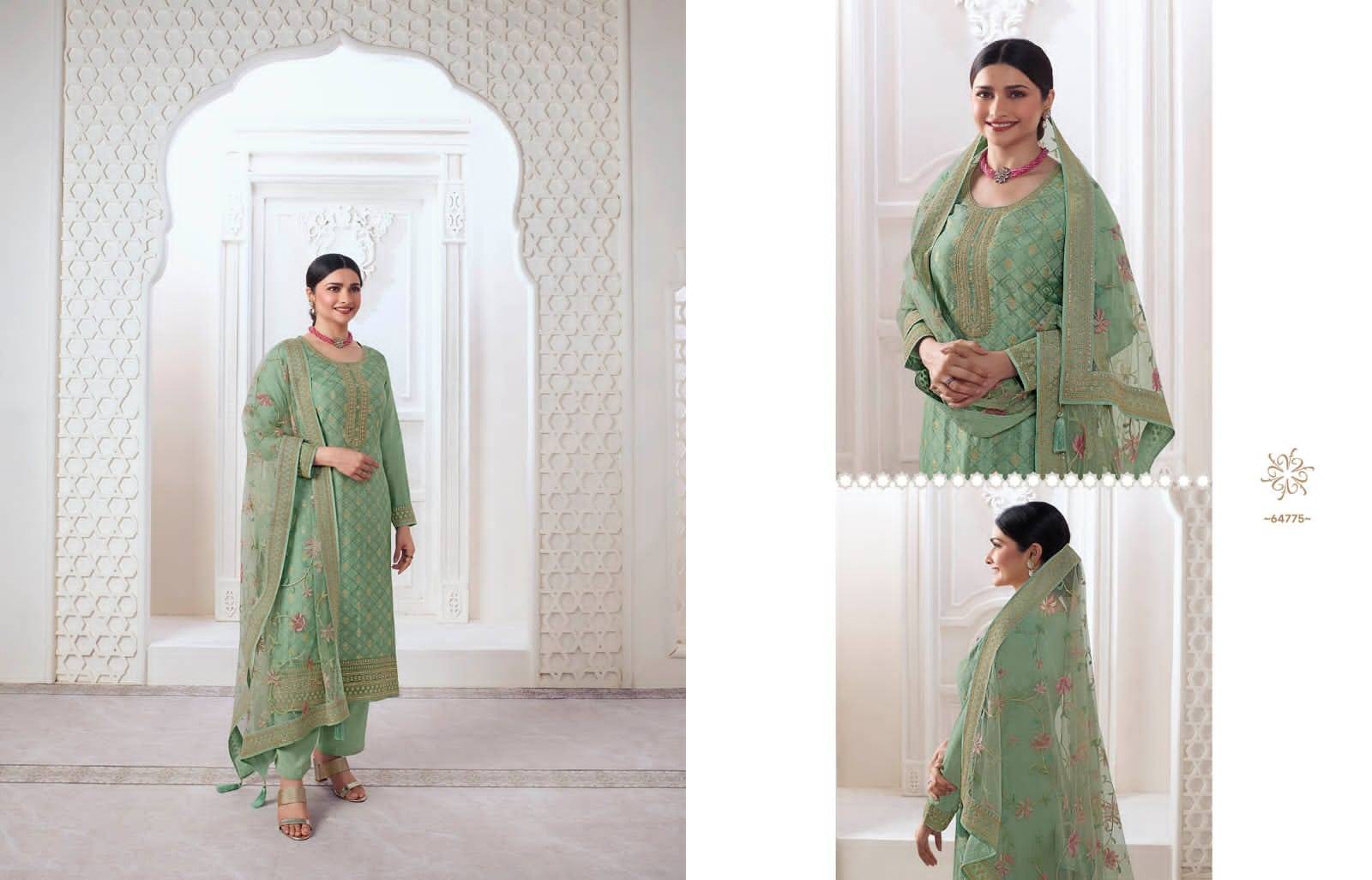 Kaseesh Aarzoo Vol-3 By Vinay Fashion 64771 To 64778 Series Beautiful Suits Colorful Stylish Fancy Casual Wear & Ethnic Wear Dola Jacquard Work Dresses At Wholesale Price