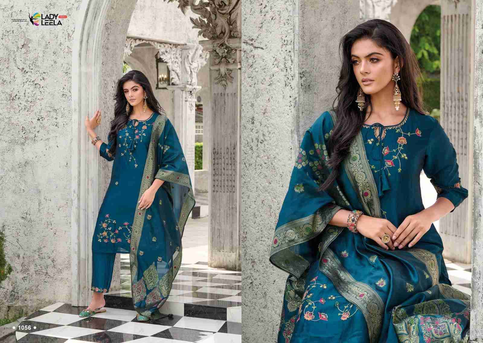 Maisha By Lady Leela 1051 To 1056 Series Beautiful Festive Suits Colorful Stylish Fancy Casual Wear & Ethnic Wear Vichitra Silk Embroidered Dresses At Wholesale Price