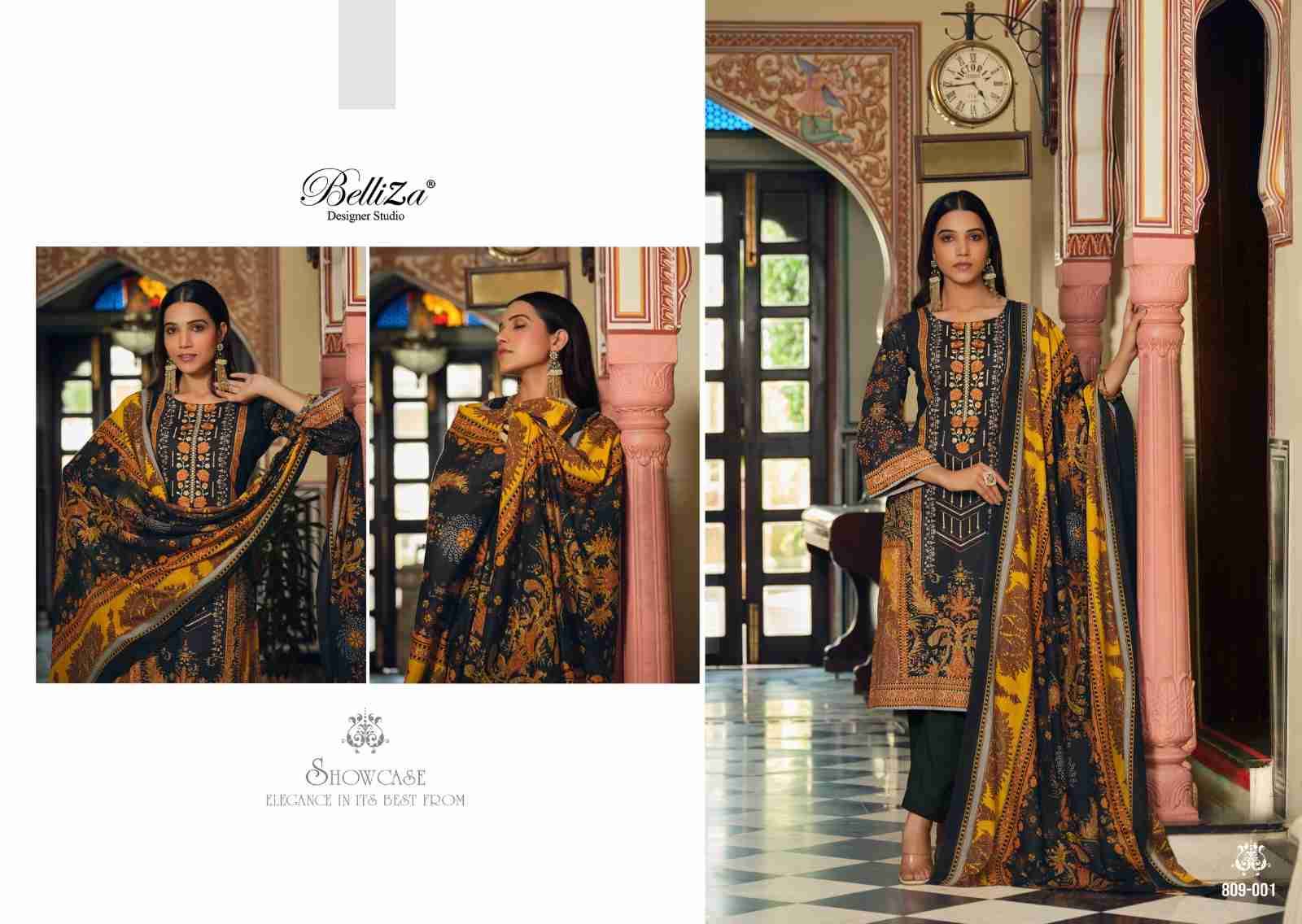 Naira Vol-15 By Belliza 809-001 To 809-010 Series Beautiful Festive Suits Colorful Stylish Fancy Casual Wear & Ethnic Wear Pure Cotton Print With Embroidered Dresses At Wholesale Price