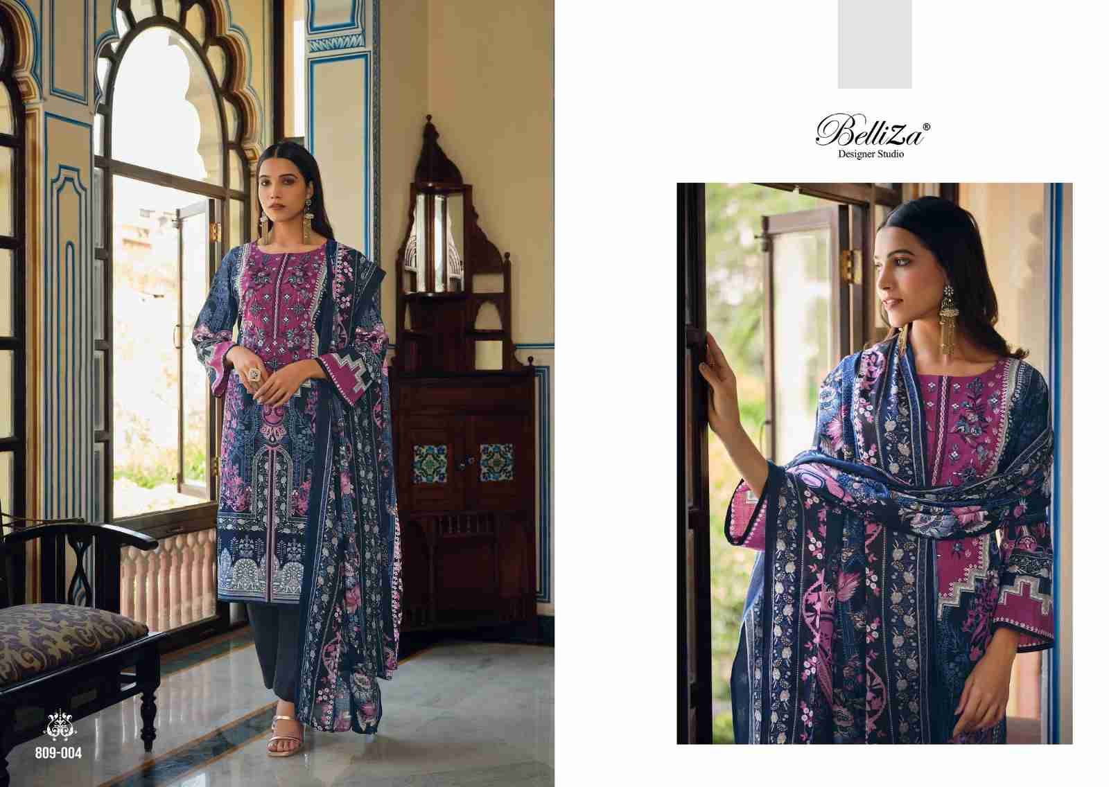 Naira Vol-15 By Belliza 809-001 To 809-010 Series Beautiful Festive Suits Colorful Stylish Fancy Casual Wear & Ethnic Wear Pure Cotton Print With Embroidered Dresses At Wholesale Price