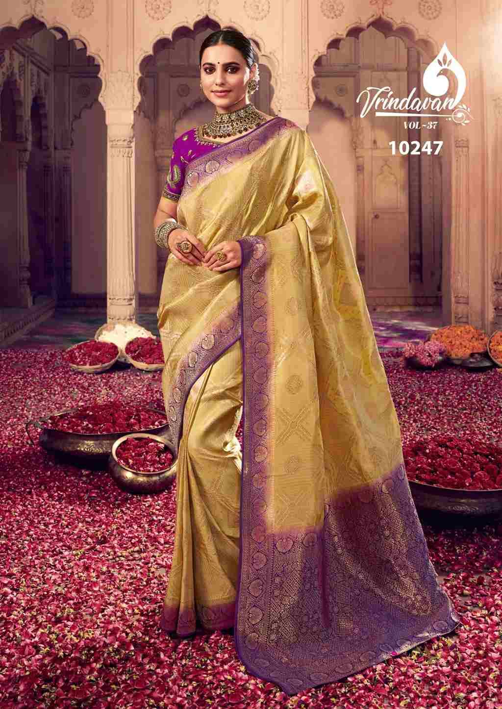 Vrindavan Vol-37 By Vrindavan 10240 To 10248 Series Indian Traditional Wear Collection Beautiful Stylish Fancy Colorful Party Wear & Occasional Wear Dola Silk Sarees At Wholesale Price