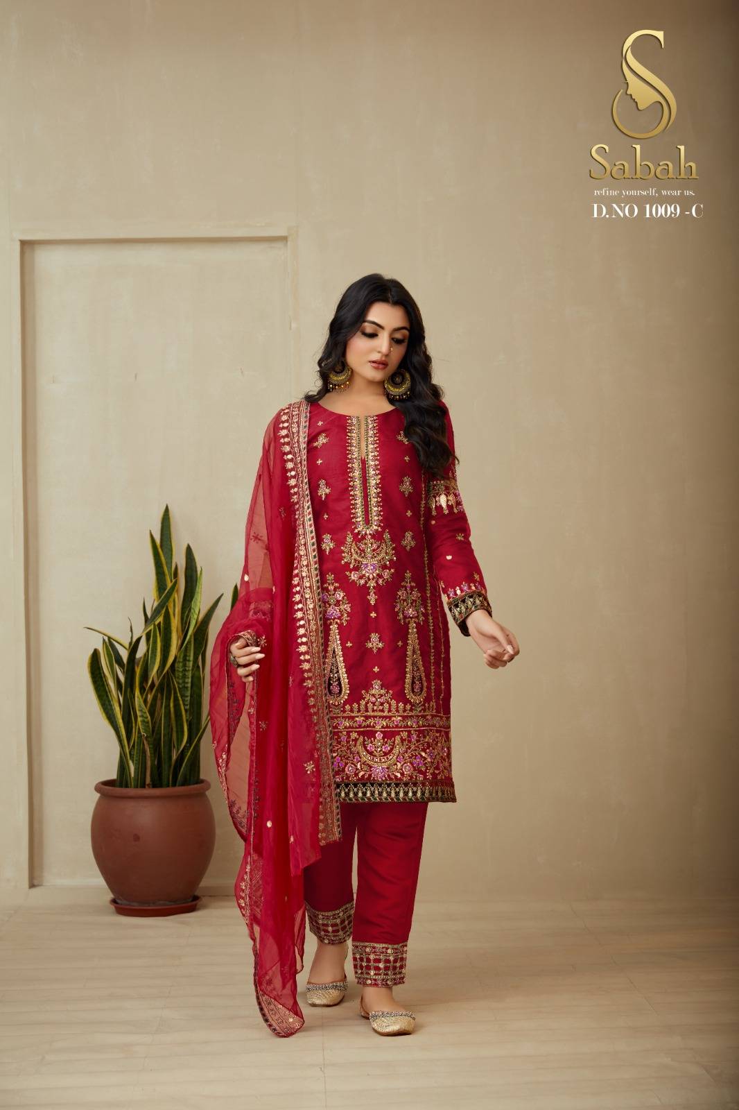 PRIYA BY SABAH 1009-A TO 1009-E SERIES BEAUTIFUL STYLISH FESTIVE SUITS  FANCY COLORFUL CASUAL